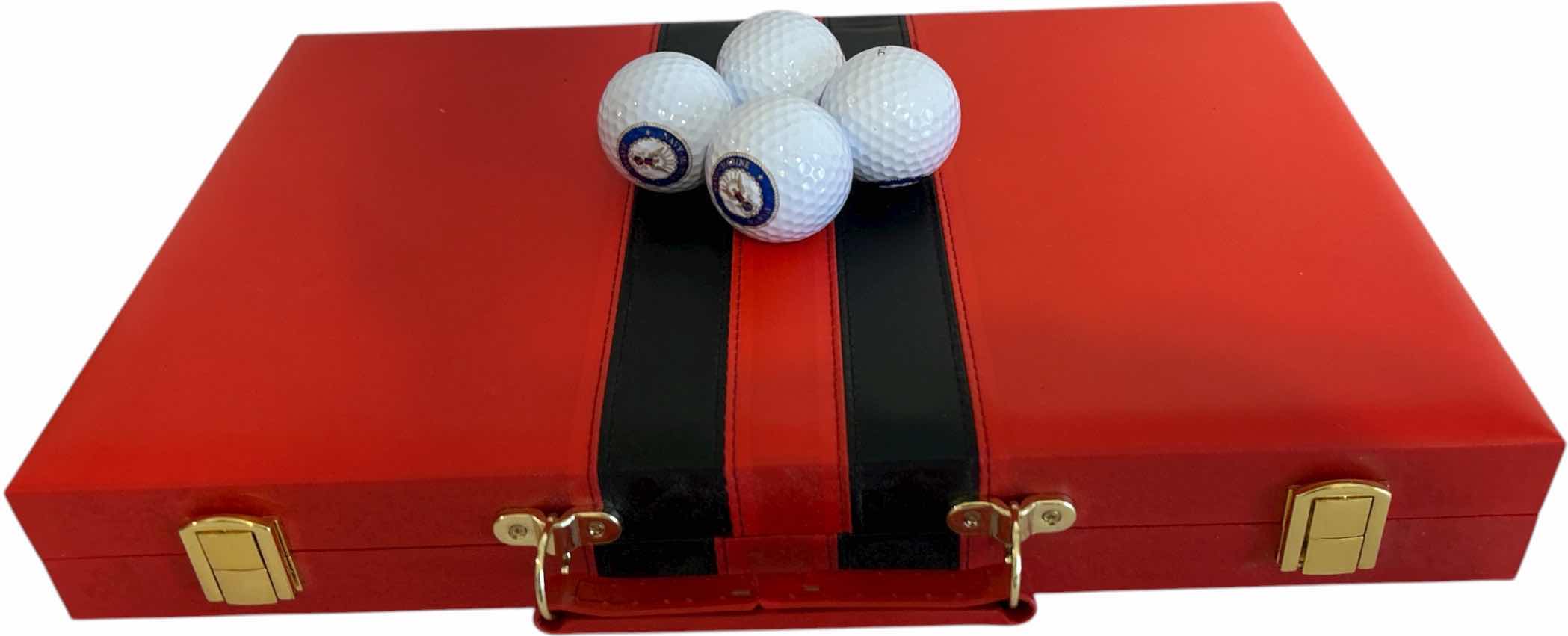 Photo 1 of BACKGAMMON SET AND 4 GOLF BALLS