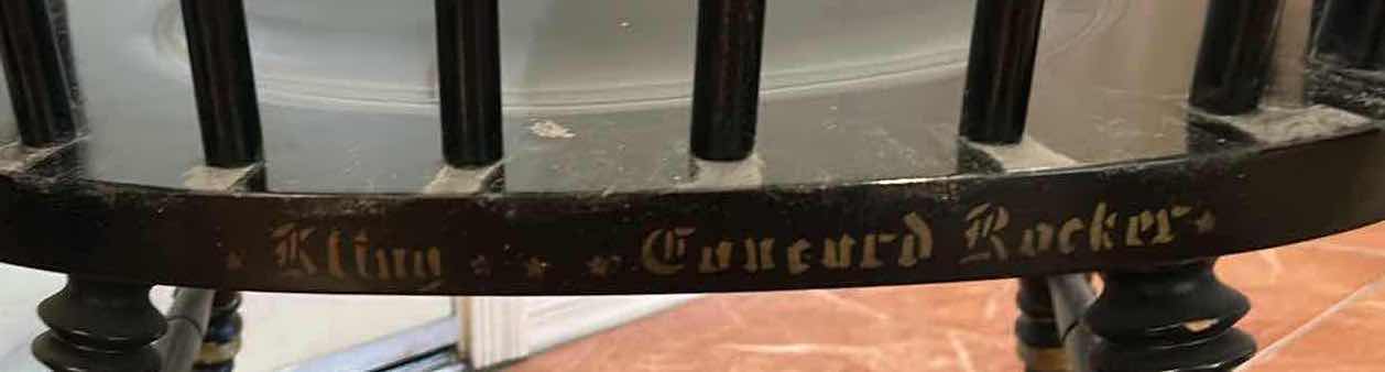 Photo 1 of BLACK HAND PAINTED PETITE KLING CONCORD ROCKING CHAIR H40.5”