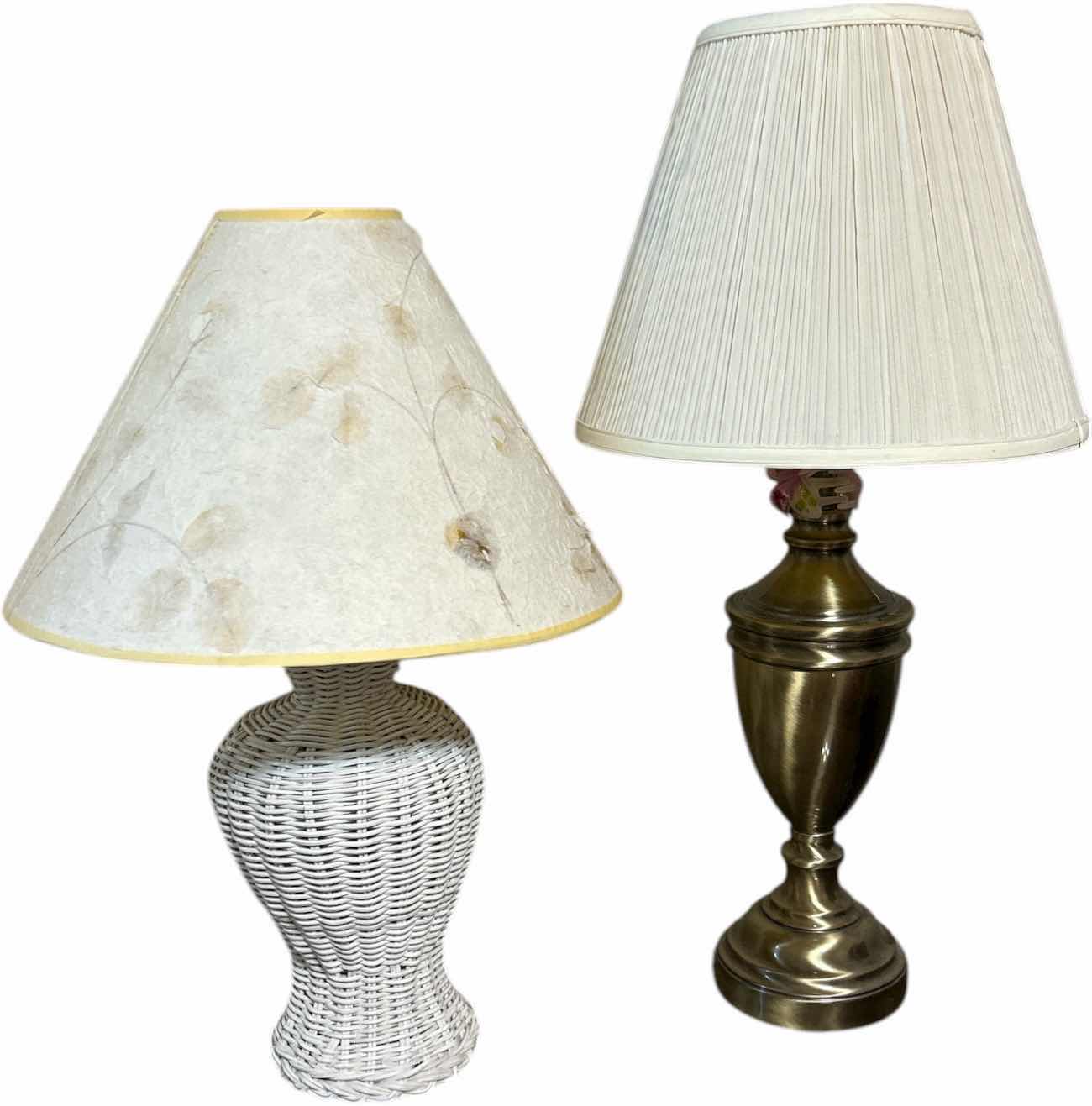 Photo 1 of 2 TABLE LAMPS TALLEST H25”