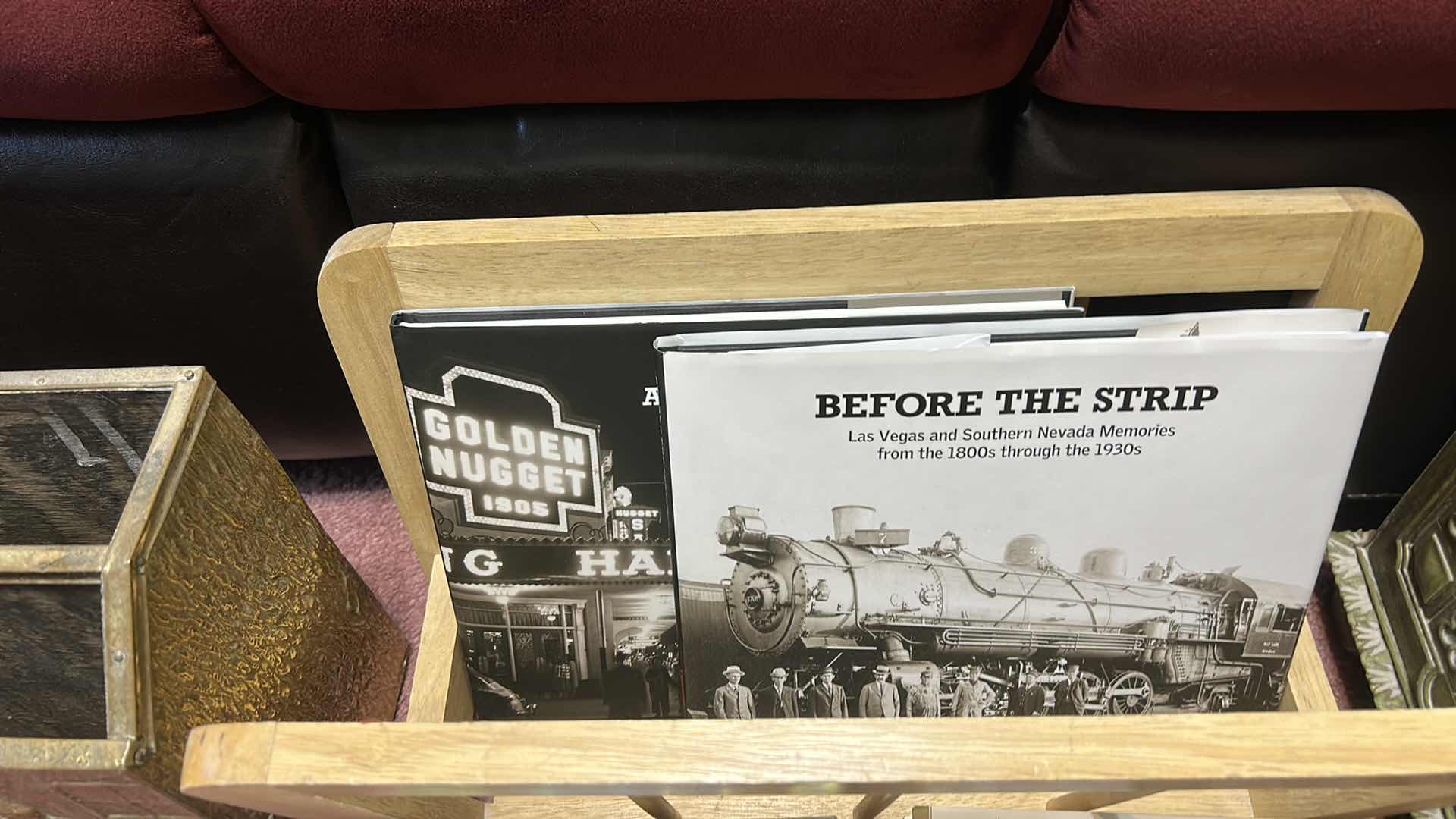 Photo 1 of 2 MAGAZINE RACKS, BOOKS AND WASTEBASKET