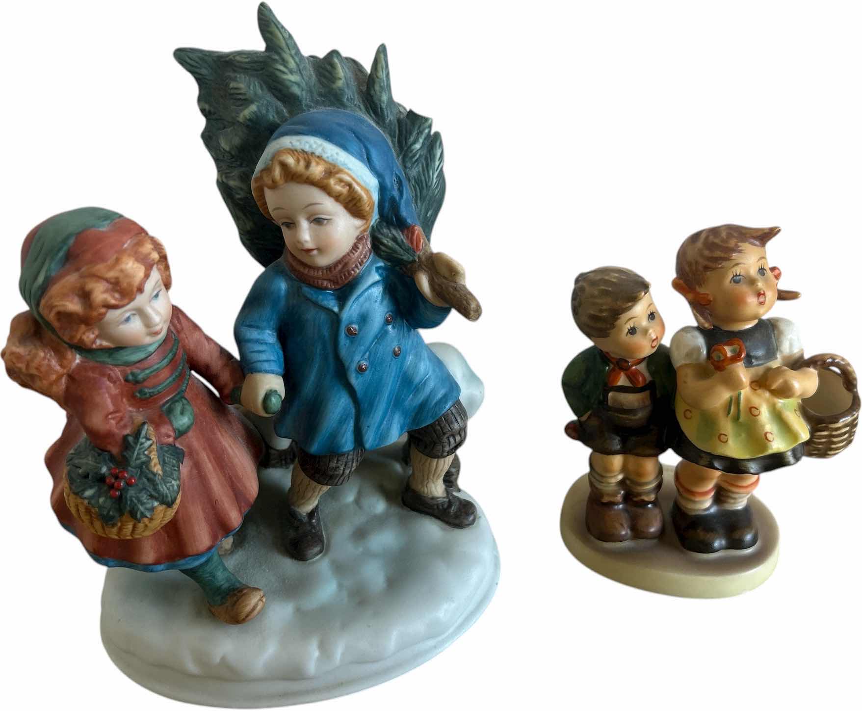 Photo 1 of 2 PORCELAIN FIGURINES (TALLEST H 6”)
