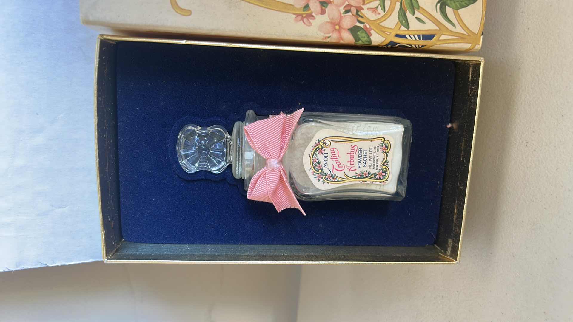 Photo 1 of AVON POWDER SACHET AND PORCELAIN FIGURINE