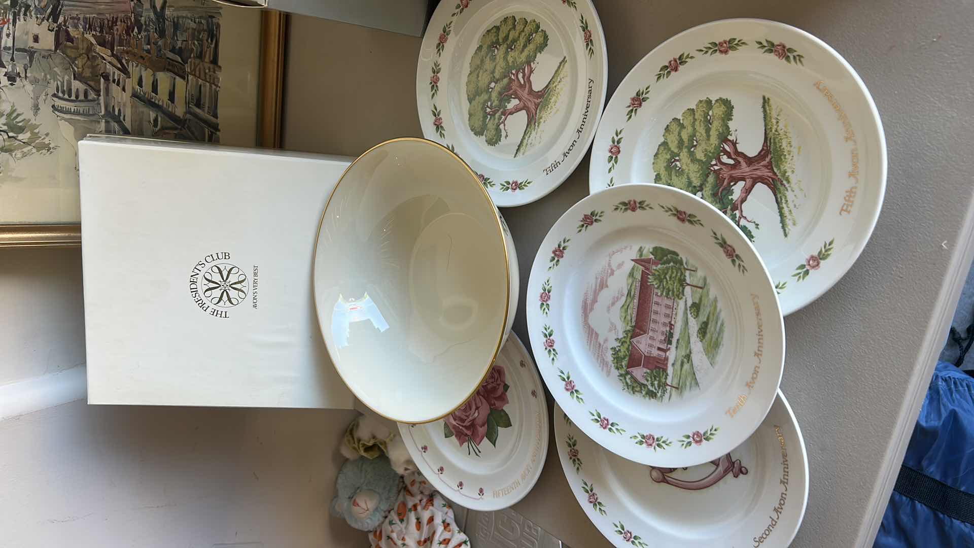 Photo 1 of AVON PORCELAIN BOWL AND 5- 8”PLATES