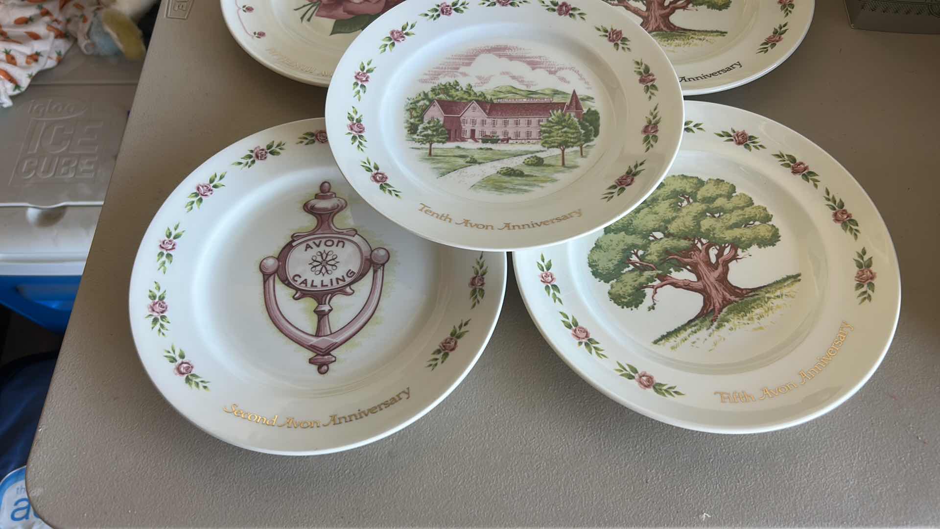 Photo 1 of AVON PORCELAIN BOWL AND 5- 8”PLATES