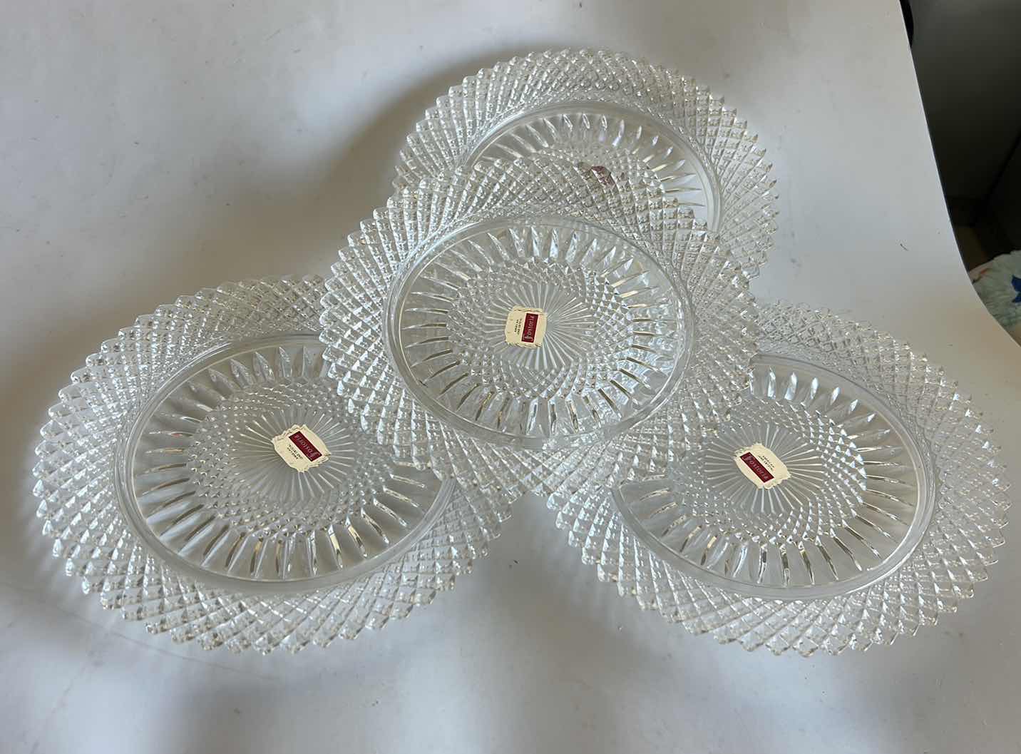 Photo 1 of 4 FOSTORIA CUT CRYSTAL PLATES AND BOWLS