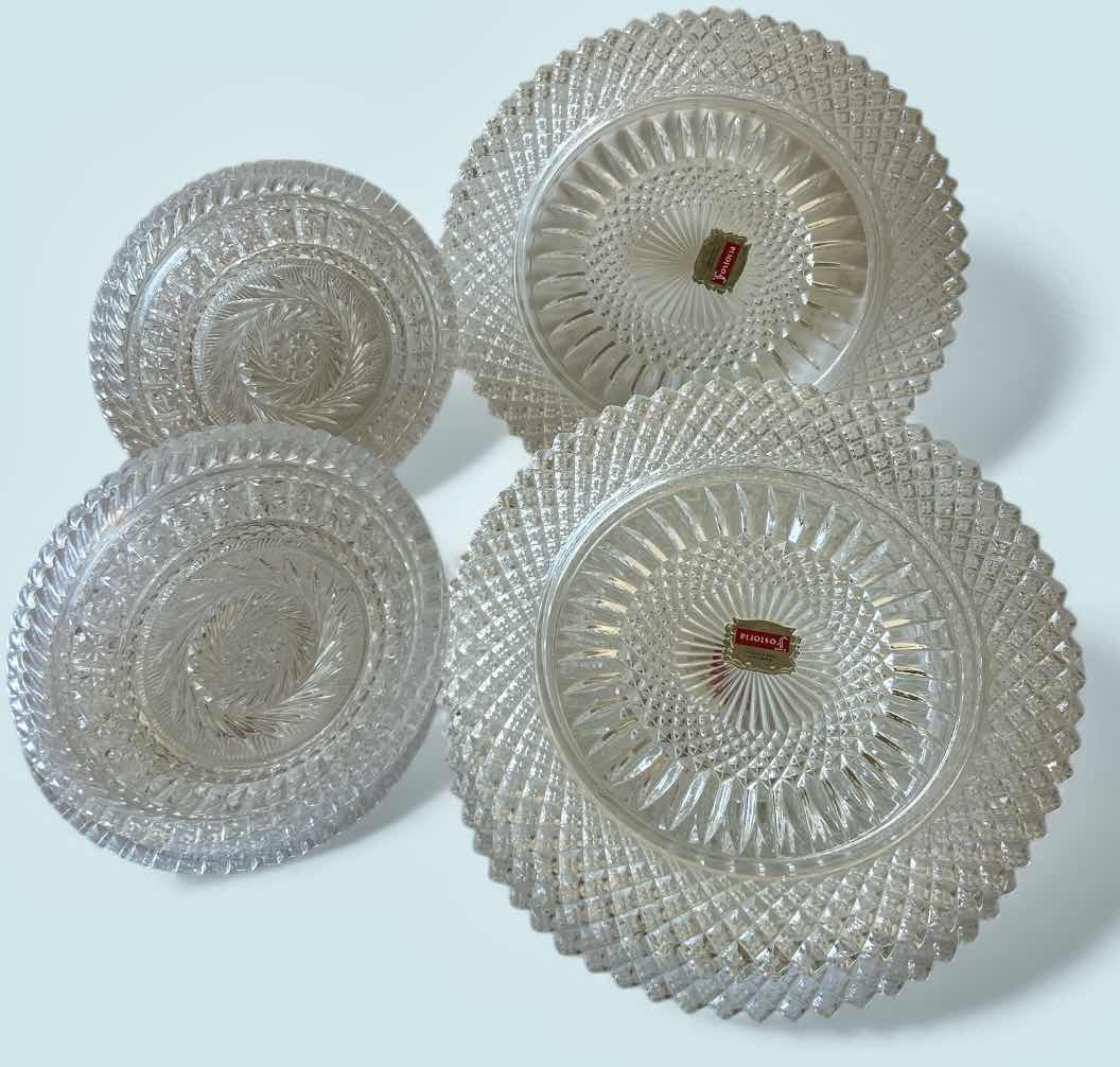 Photo 1 of 4 FOSTORIA CUT CRYSTAL PLATES AND BOWLS