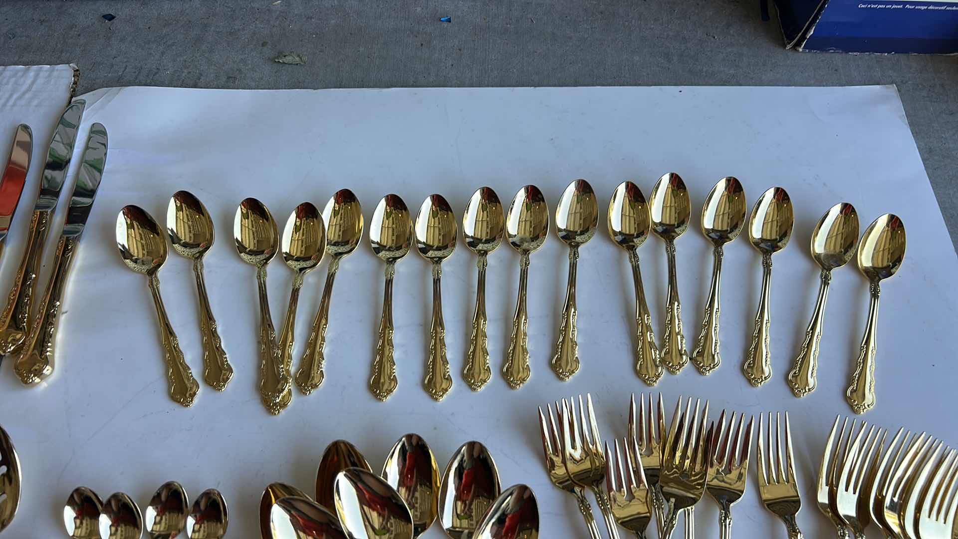 Photo 1 of 60 PC GOLD TONE DINING UTENSILS 1847 ROGERS BROTHERS
