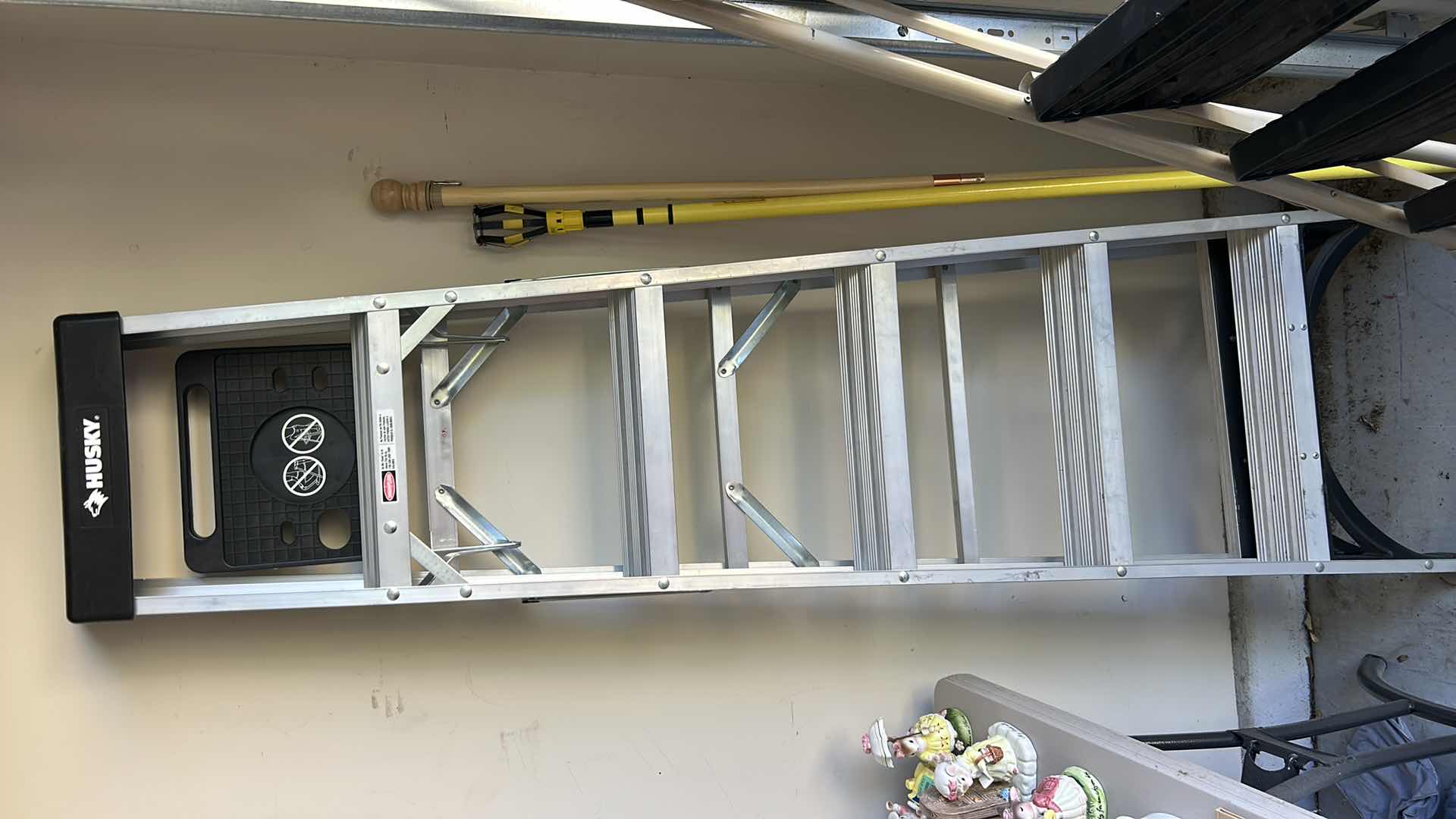 Photo 1 of 2 LADDERS, 2 BROOMS, FLAG AND MORE