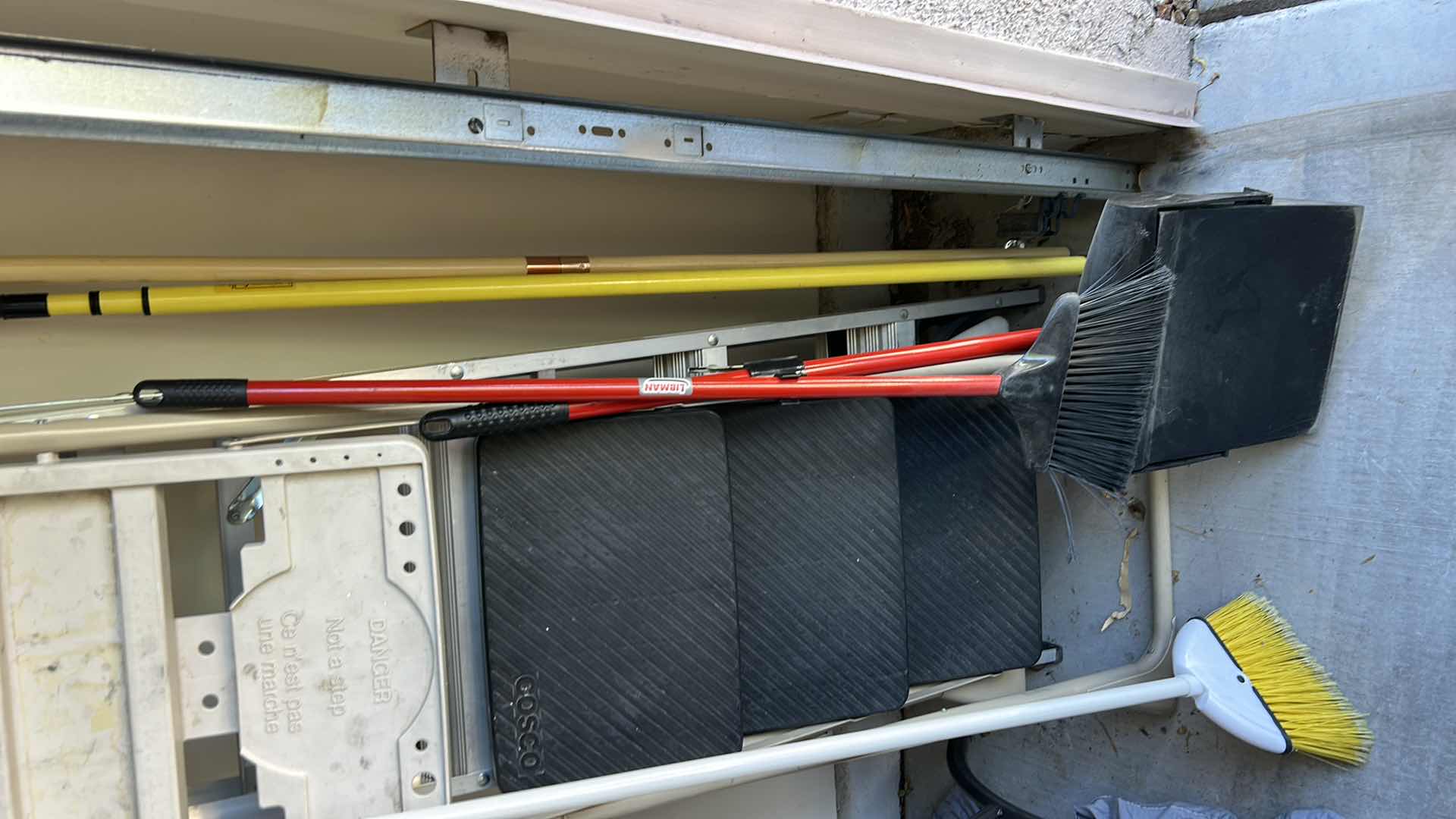 Photo 2 of 2 LADDERS, 2 BROOMS, FLAG AND MORE