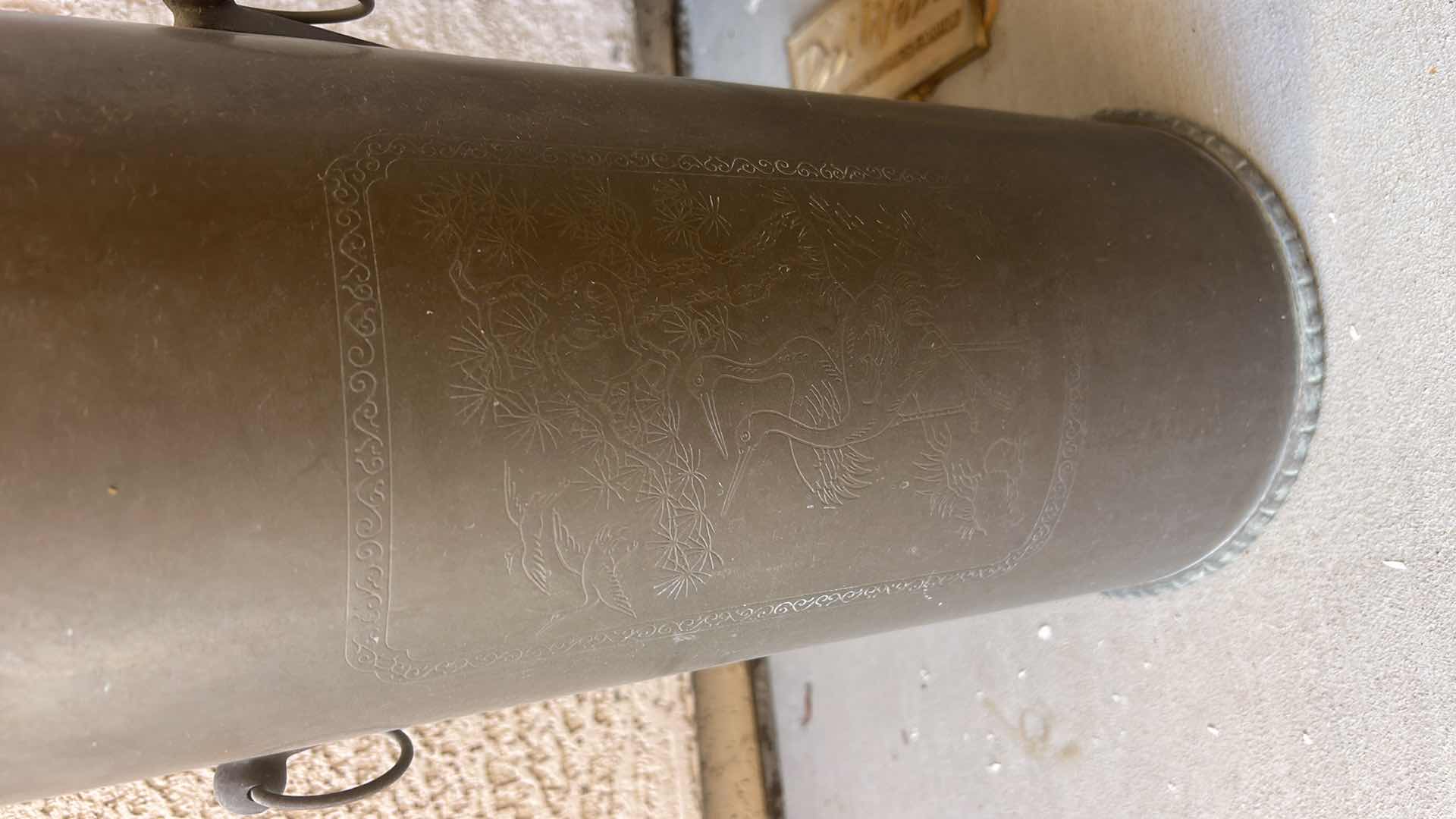 Photo 1 of METAL UMBRELLA STAND WITH VINTAGE AVON UMBRELLAS