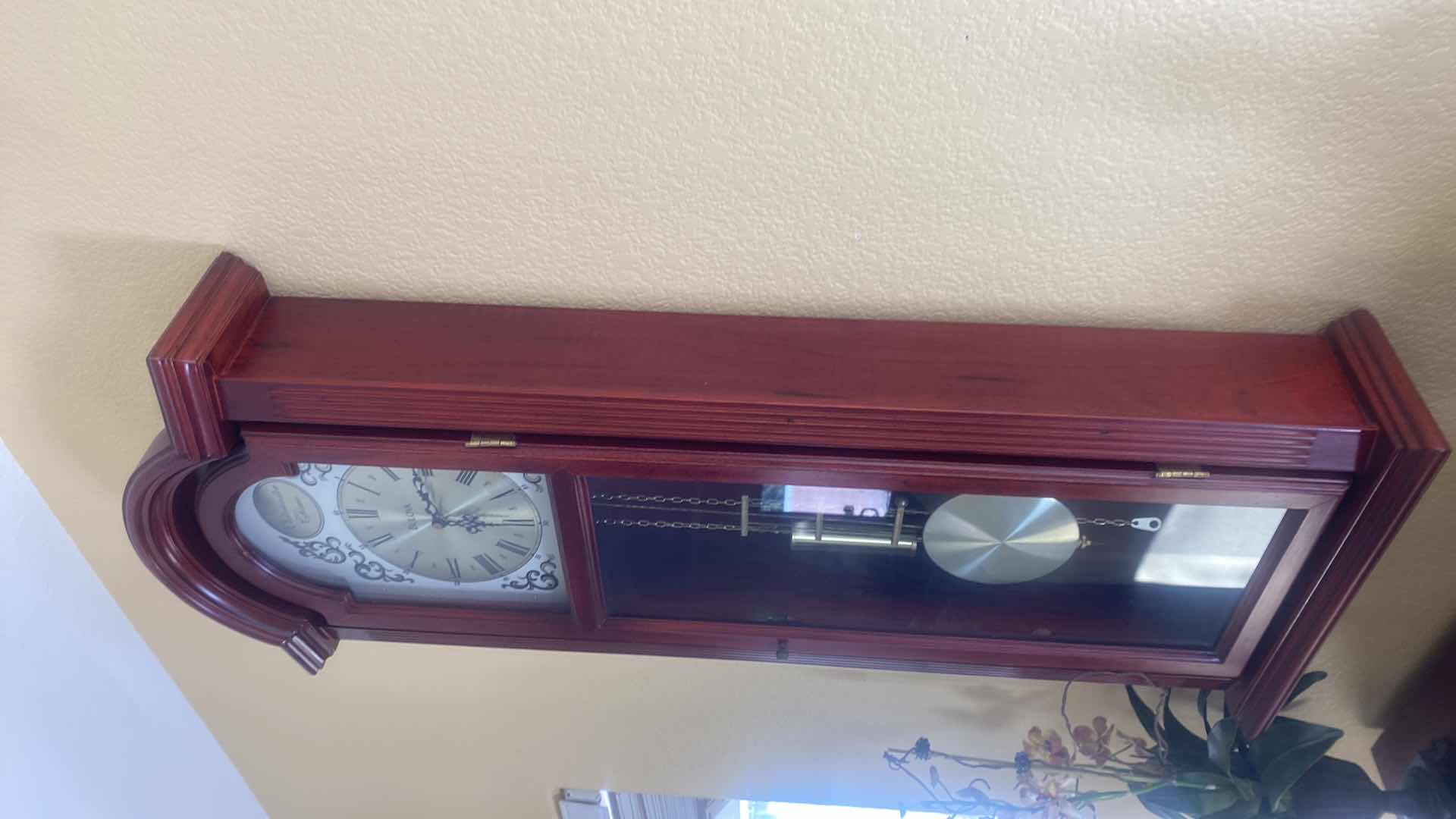 Photo 1 of BULOVA PENDULUM WALL CLOCK 14” x 38”