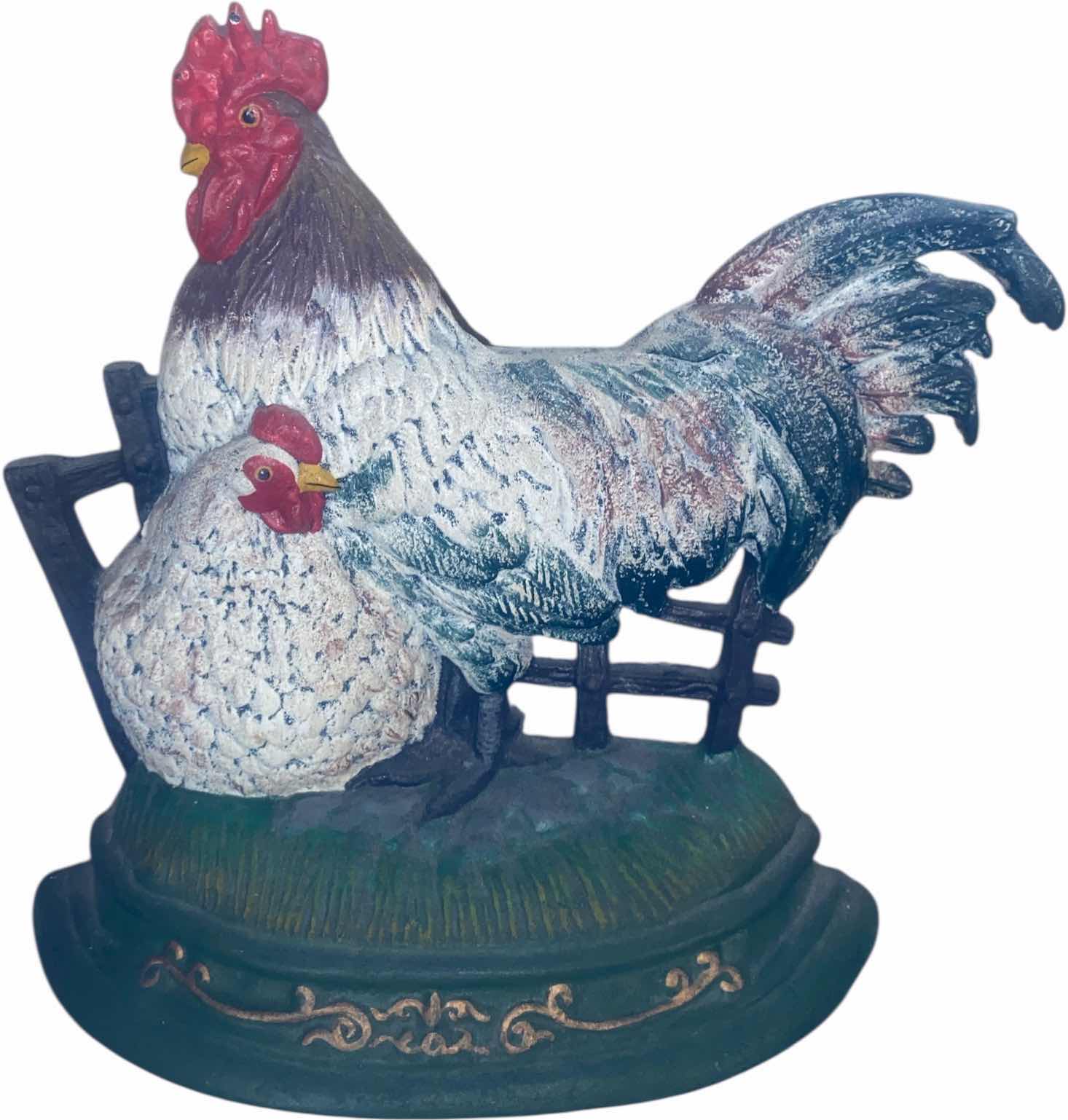 Photo 1 of HEAVY ROOSTER & CHICKEN DOOR STOP 10 1/2” x 12”