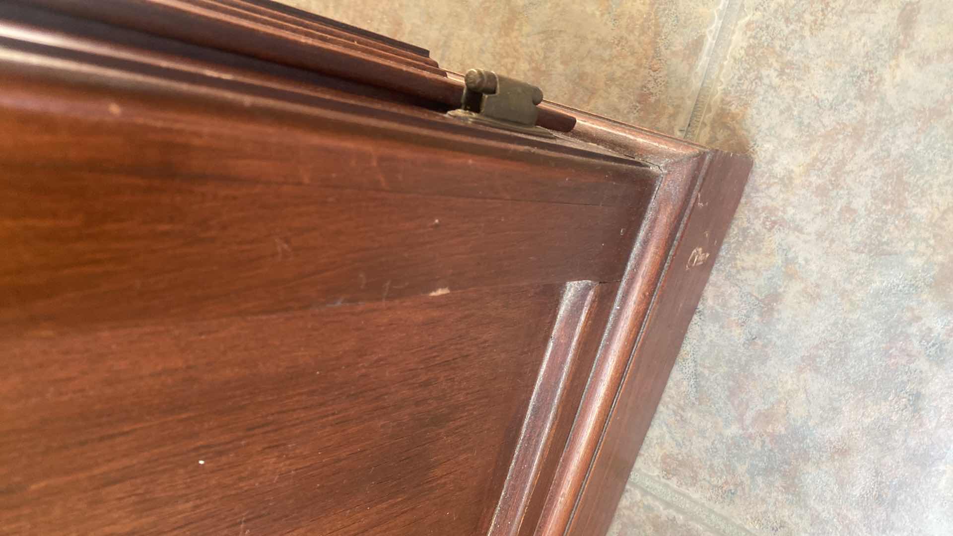 Photo 1 of CHERRY WOOD CHEST 2 DRAWERS & DOORS 36" X 17" H32"