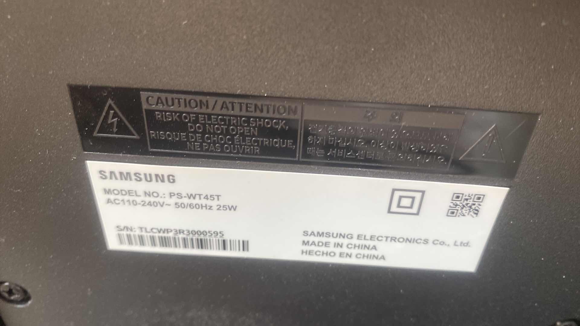 Photo 1 of SAMSUNG SOUNDBAR & WOOFER