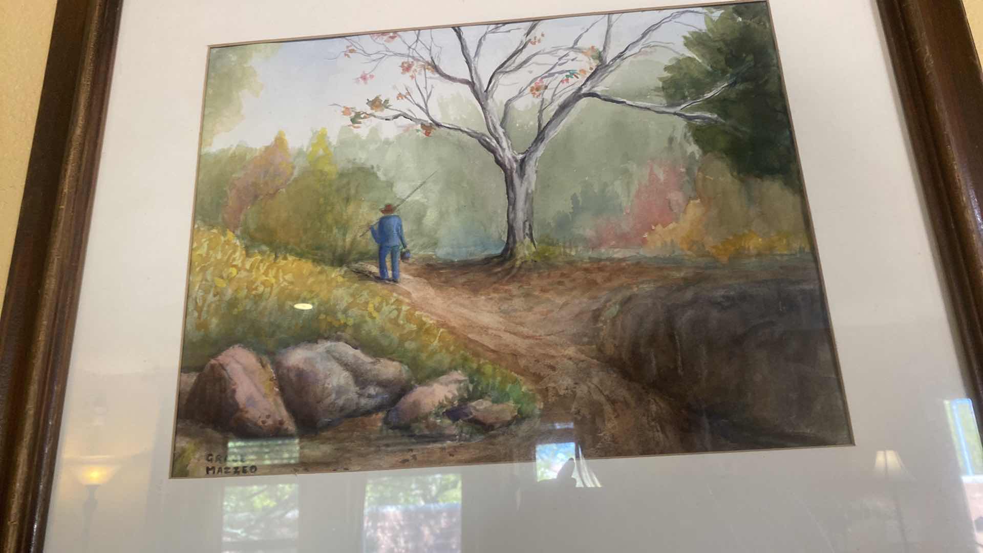 Photo 1 of FRAMED ART COPY WATER COLOR “FUN TRIP” by GRACE MAZZEO ARTWORK 26 1/2” x 22 1/2”