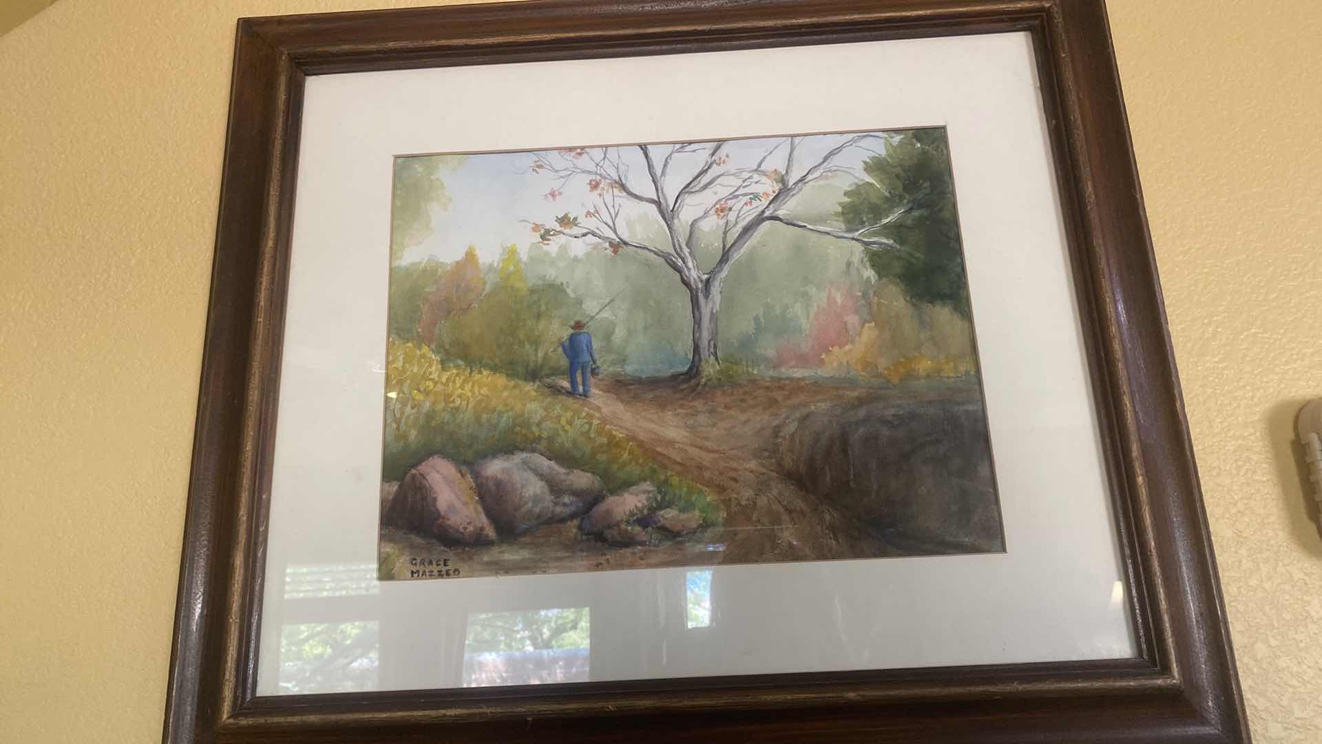 Photo 1 of FRAMED ART COPY WATER COLOR “FUN TRIP” by GRACE MAZZEO ARTWORK 26 1/2” x 22 1/2”