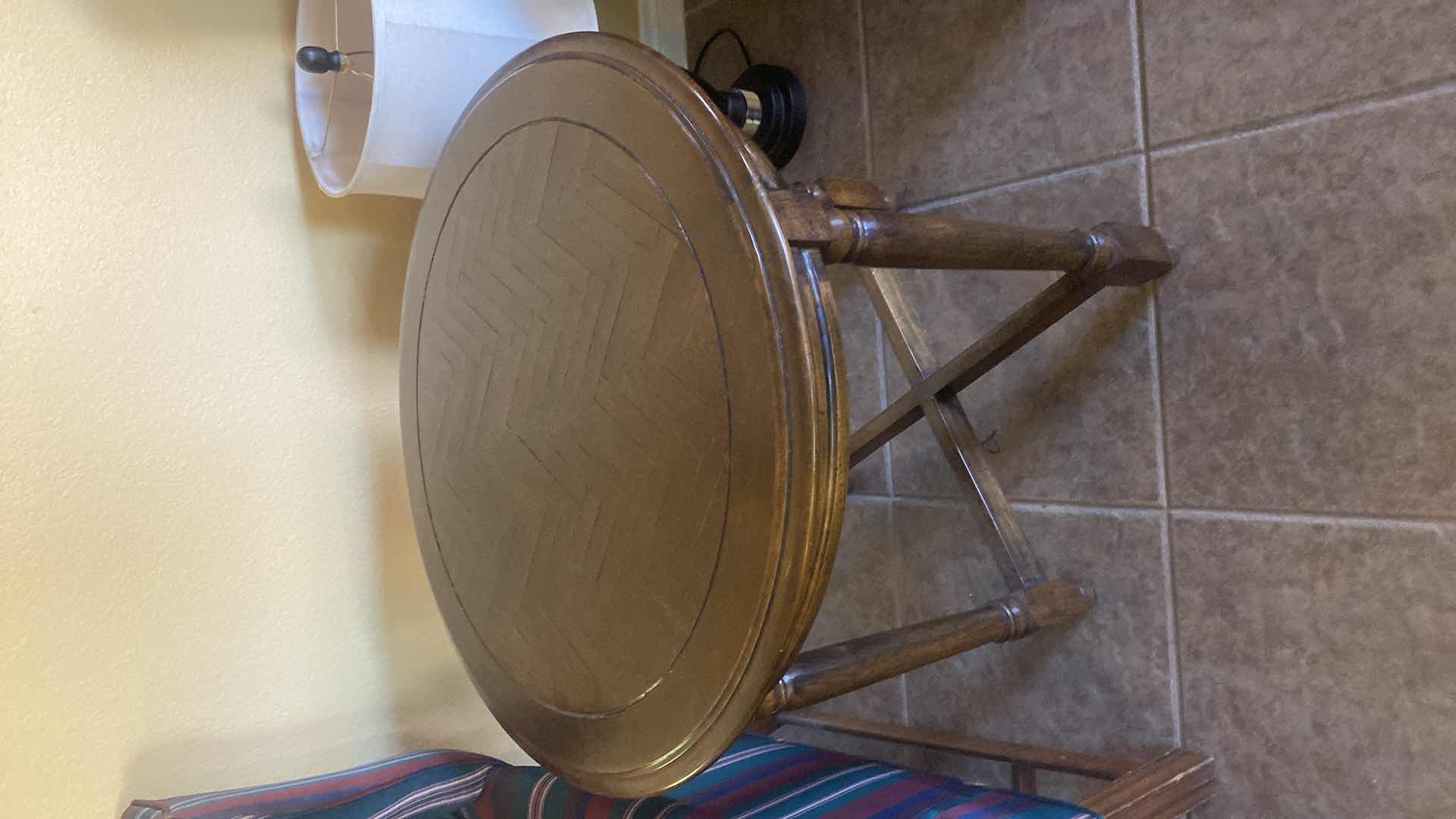 Photo 1 of 26 1/2” ROUND WOOD END TABLE H26”