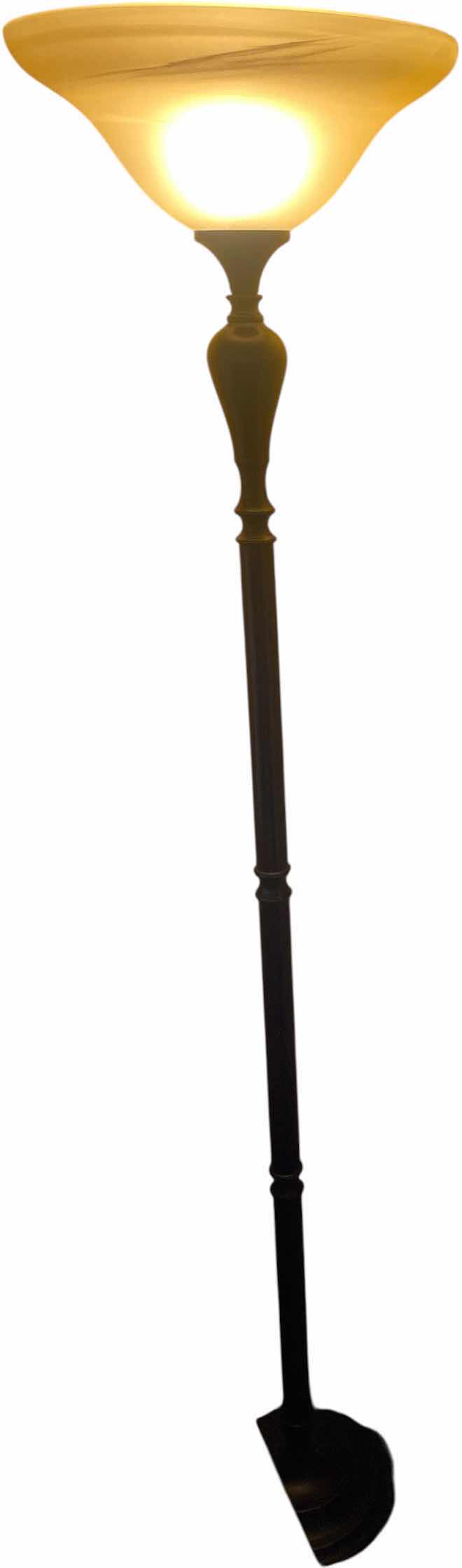 Photo 1 of METAL FLOOR LAMP WITH GLASS BOWL H6’