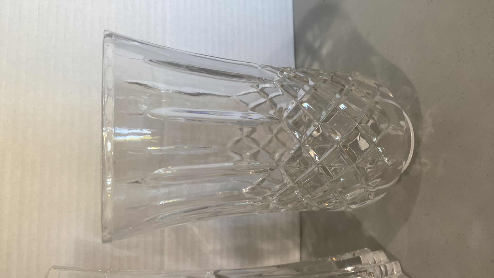 Photo 1 of PAIR OF CRYSTAL VASES H10”