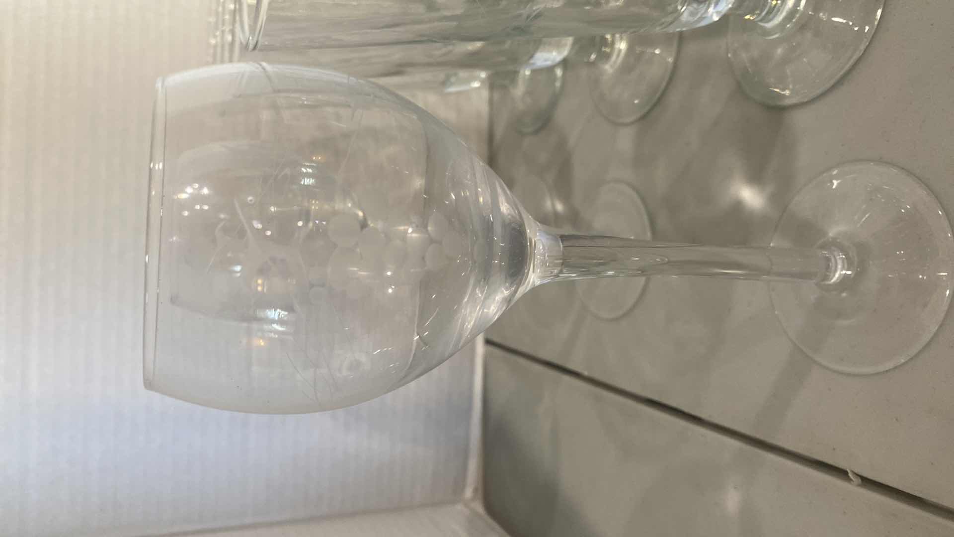 Photo 1 of 9 ETCHED GLASS STEMWARE