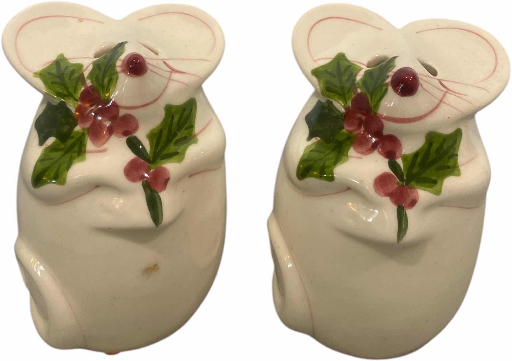 Photo 1 of CERAMIC PARMESAN CHEESE SHAKERS (plugs are missing on the bottom)