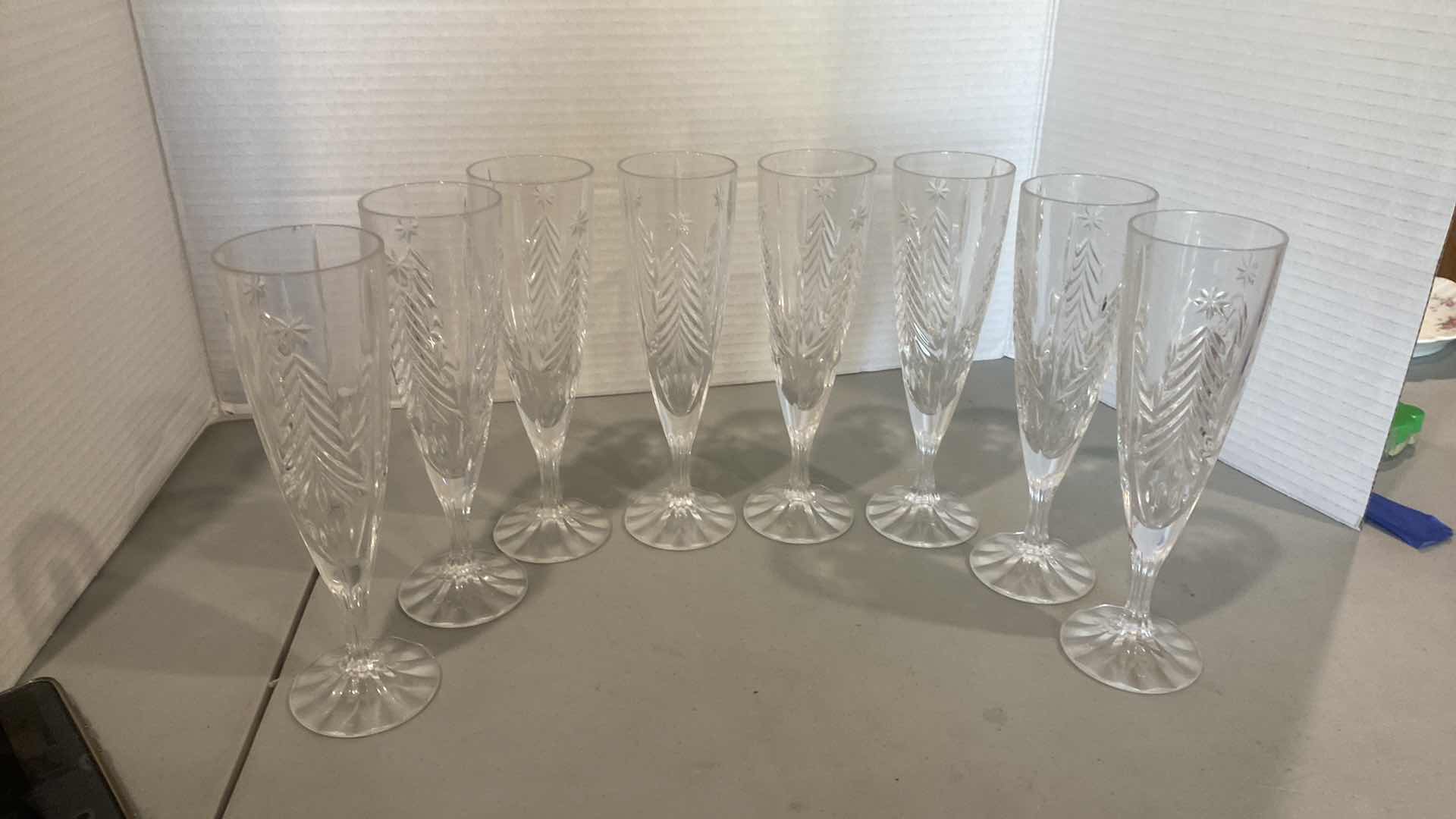 Photo 1 of 8 MIKASA CHAMPAGNE GLASSES (unmarked) EST VALUE $400