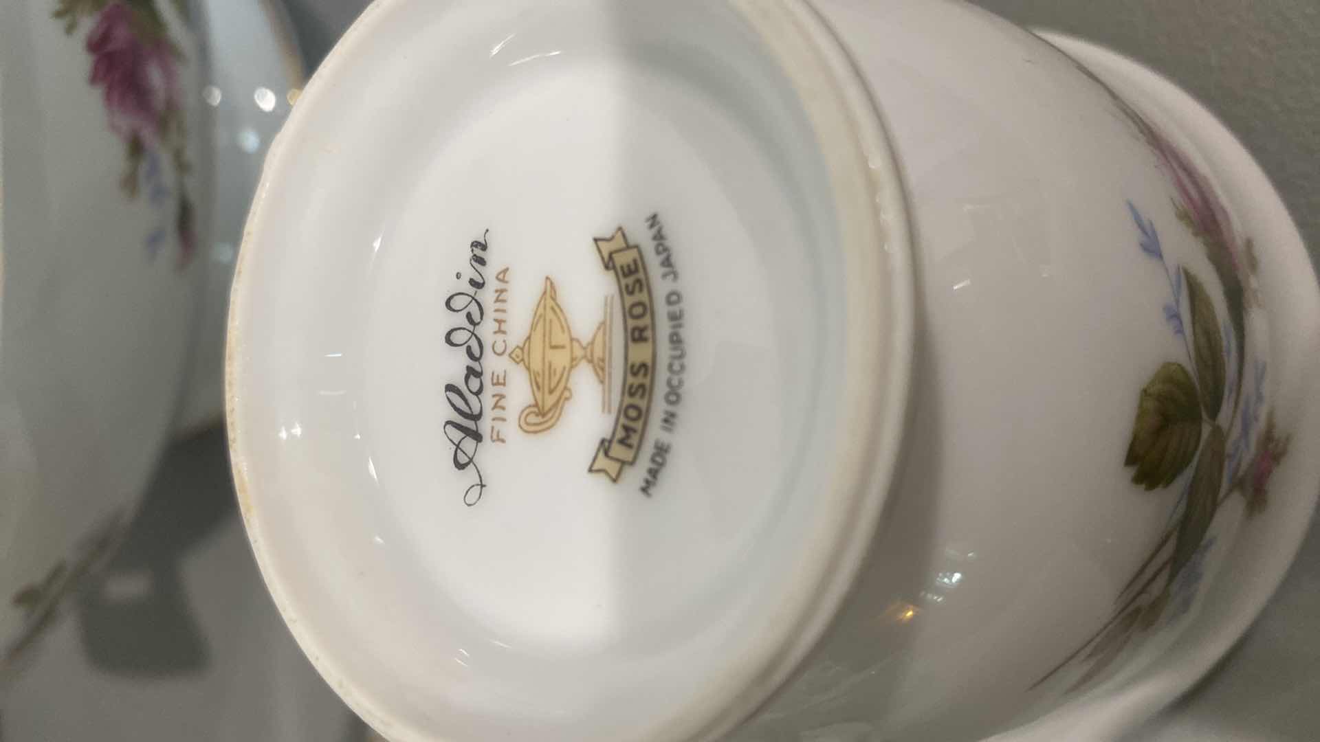 Photo 1 of 12 PIECES ALADDIN CHINA SERVE WARE “MOSS ROSE”