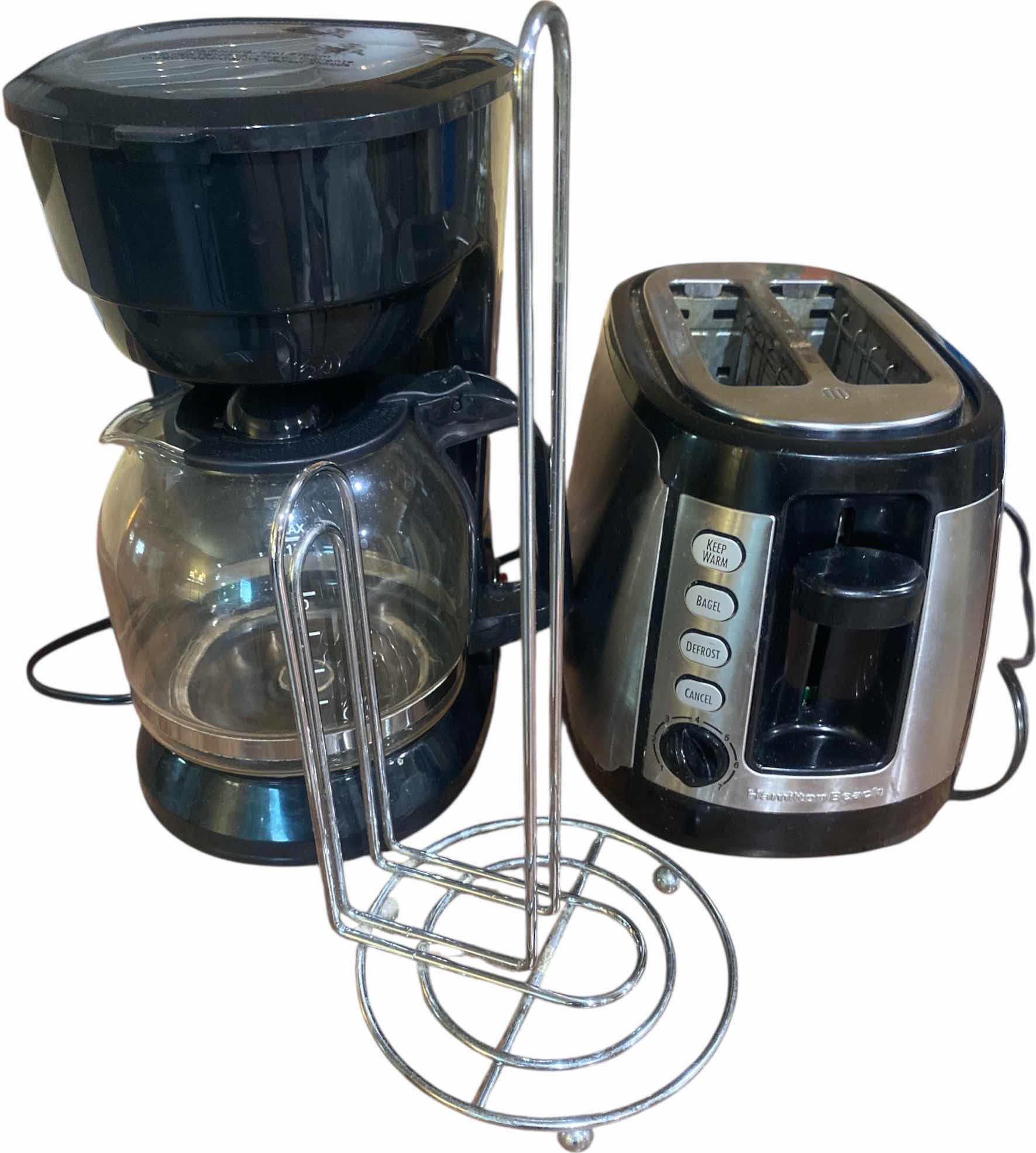 Photo 1 of COFFEE POT TOASTER & PAPER TOWEL HOLDER