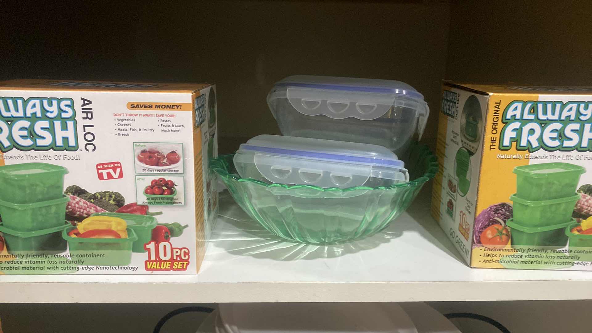 Photo 1 of CONTENTS OF CABINET -CERAMICS C BAKEWARE WITH BOWLS & PLASTIC STORAGE