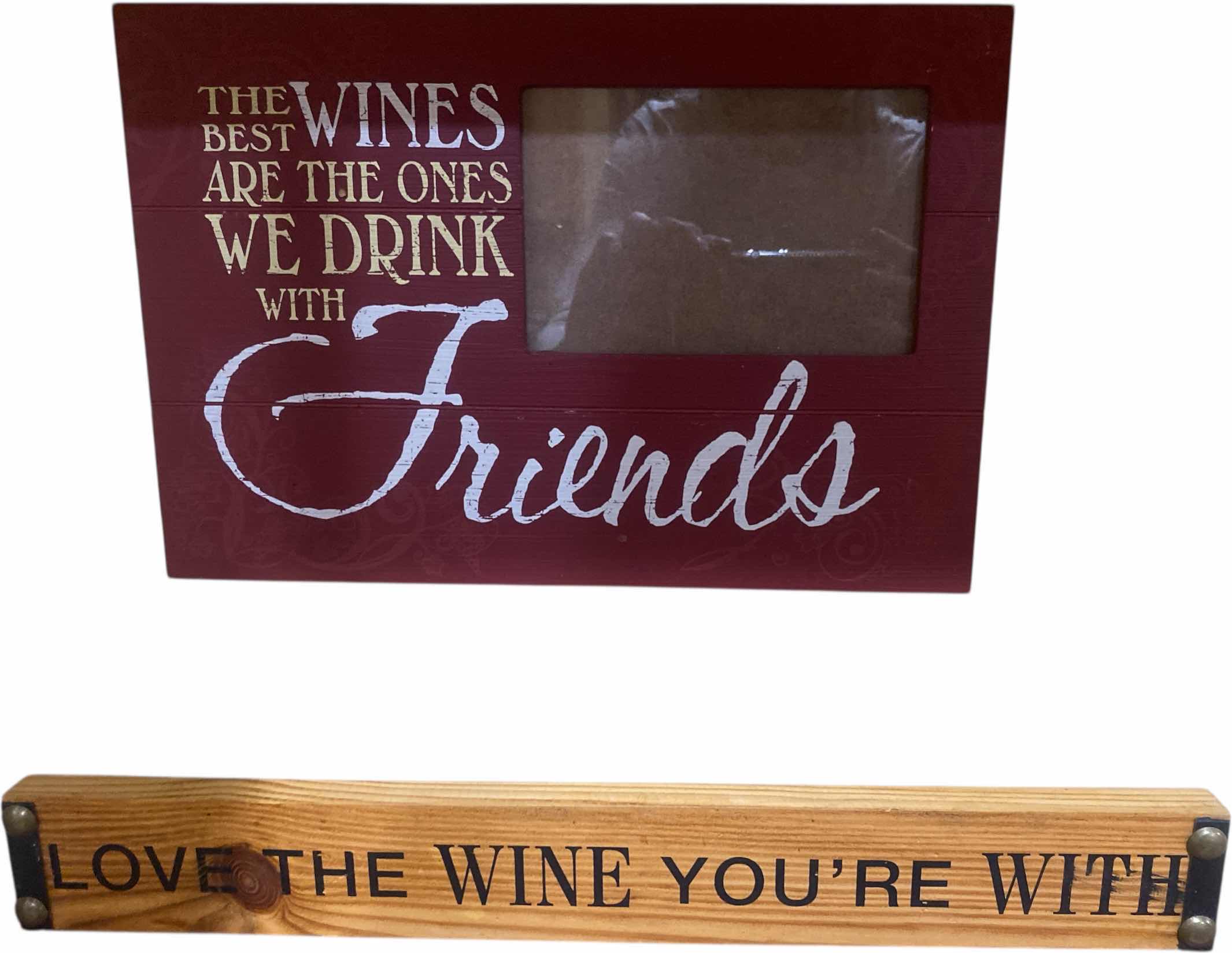 Photo 1 of PAIR OF WINE WOOD WALL PLAQUES 12” x 8 1/2”