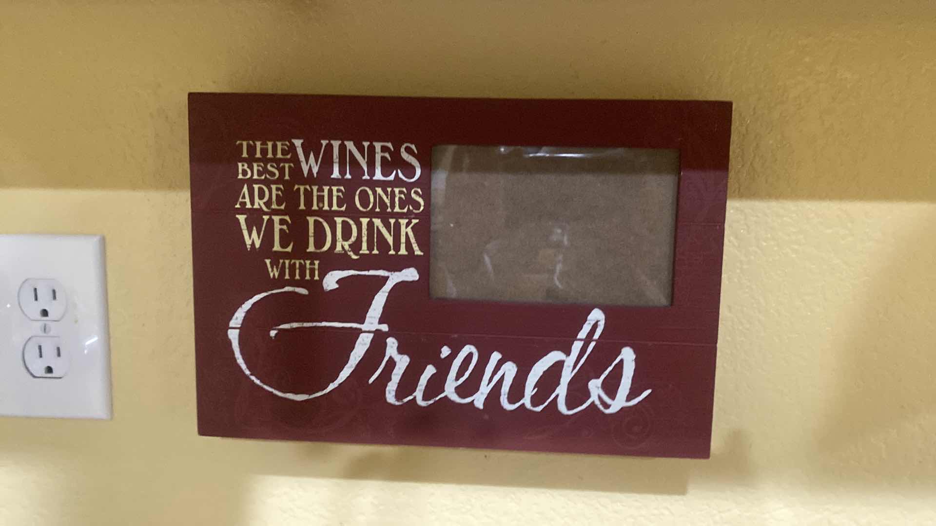 Photo 1 of PAIR OF WINE WOOD WALL PLAQUES 12” x 8 1/2”