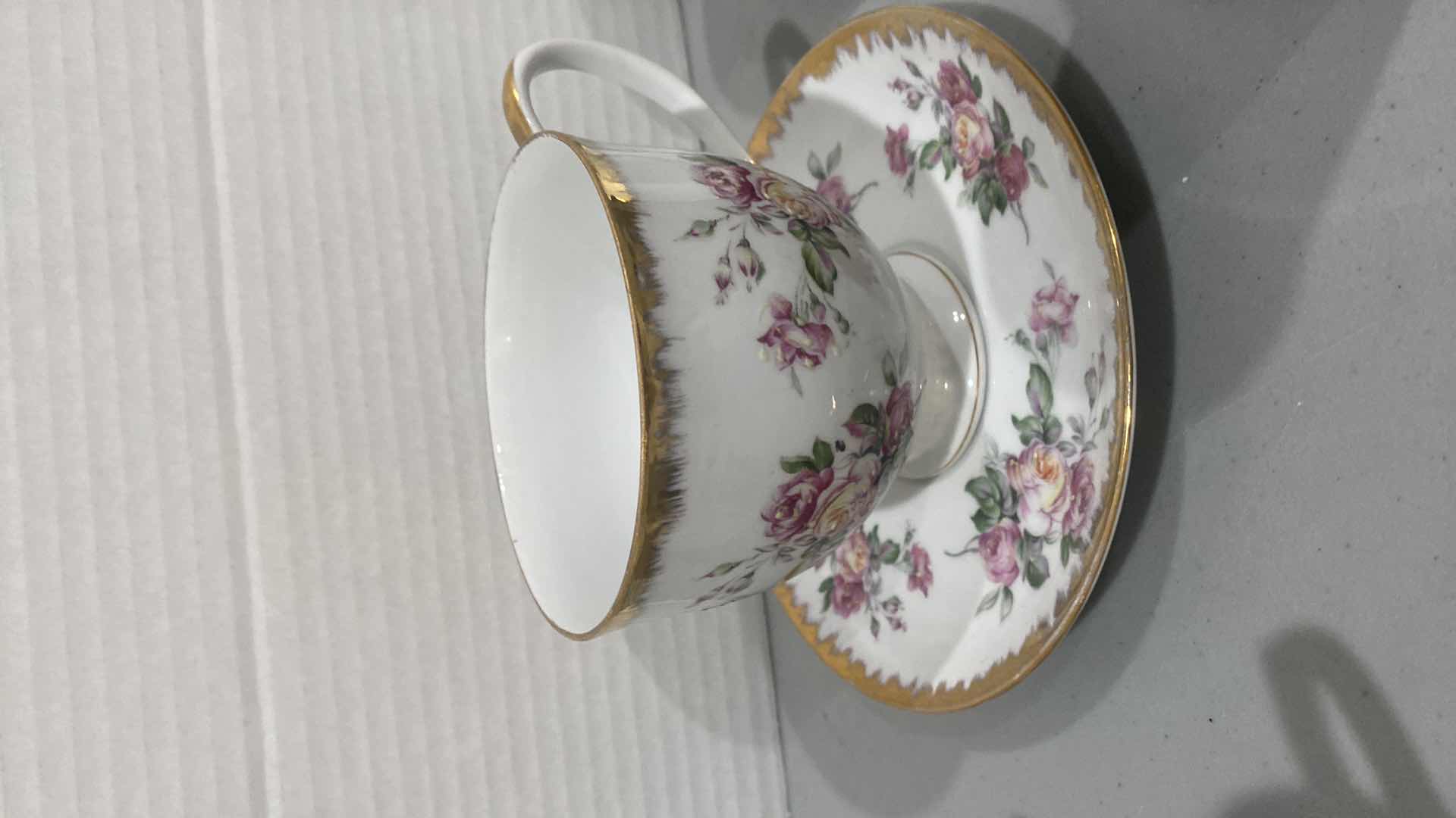 Photo 1 of 2 TEACUPS & SAUCERS & 4 TEACUPS