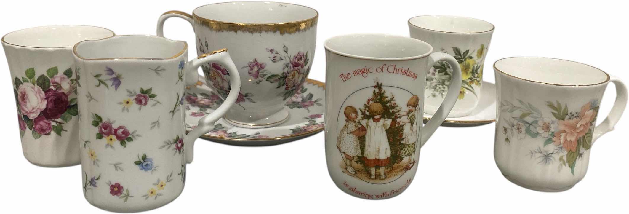 Photo 1 of 2 TEACUPS & SAUCERS & 4 TEACUPS