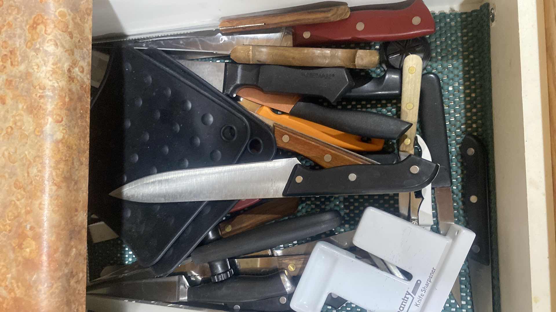 Photo 1 of CONTENTS OF CABINET - 2 DRAWERS KNIVES & KITCHEN TOOLS