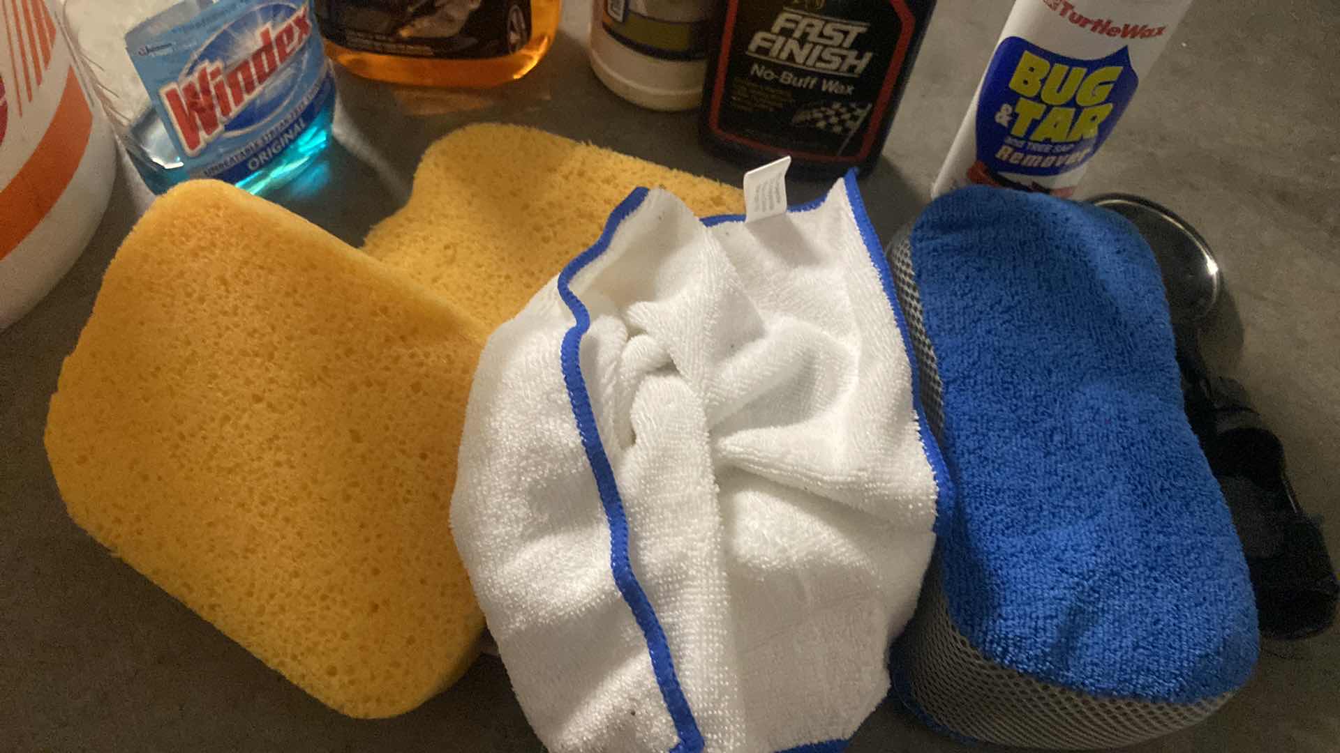 Photo 1 of CAR CLEANING SUPPLIES WITH BUCKET