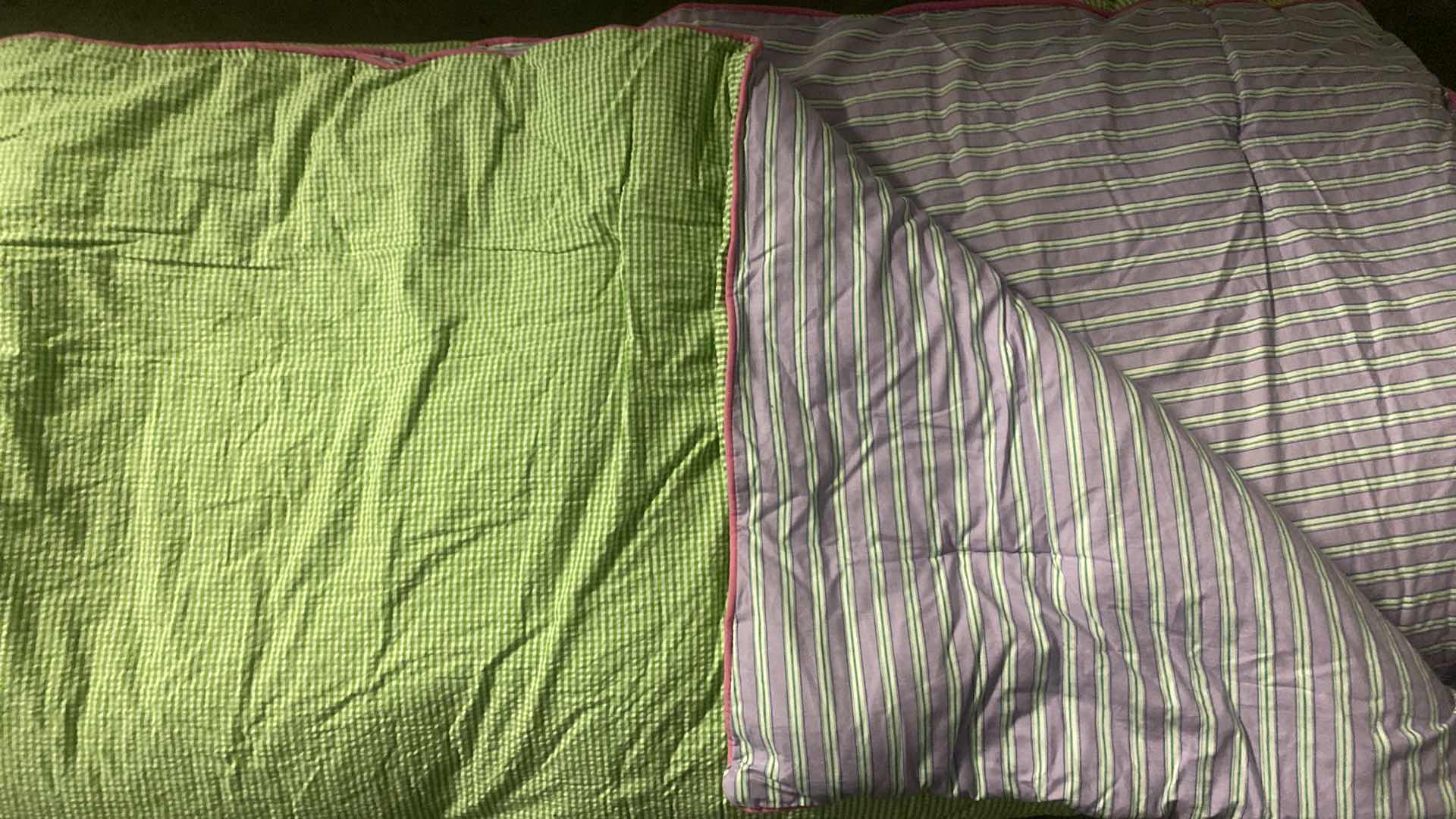 Photo 1 of KING SIZE COMFORTER WITH BED SKIRT AND 4 SMALL PILLOW COVERS (includes tote)