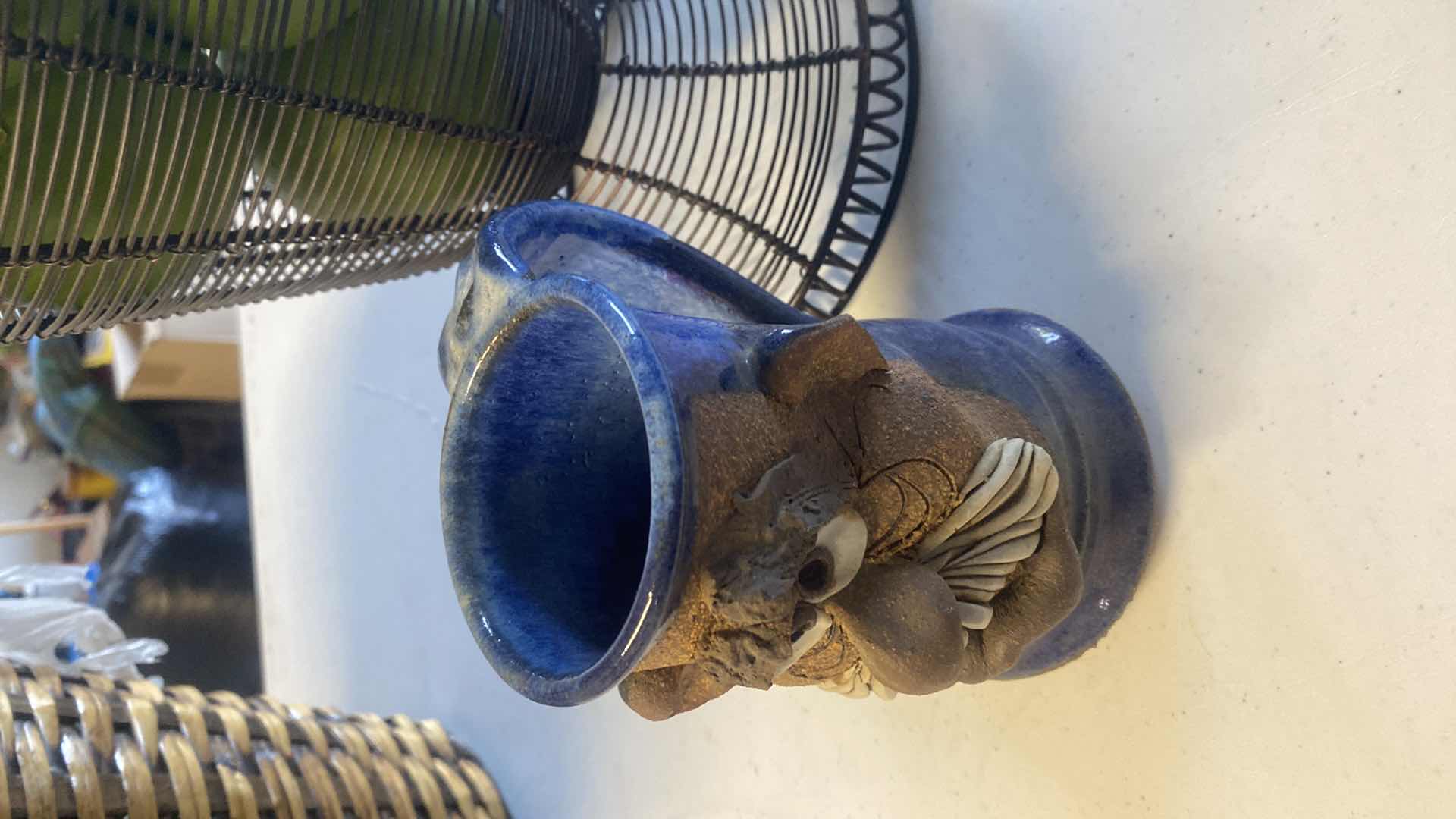 Photo 1 of METAL BASKET WITH FAUX APPLES & BALLS & POTTERY MUG H12”