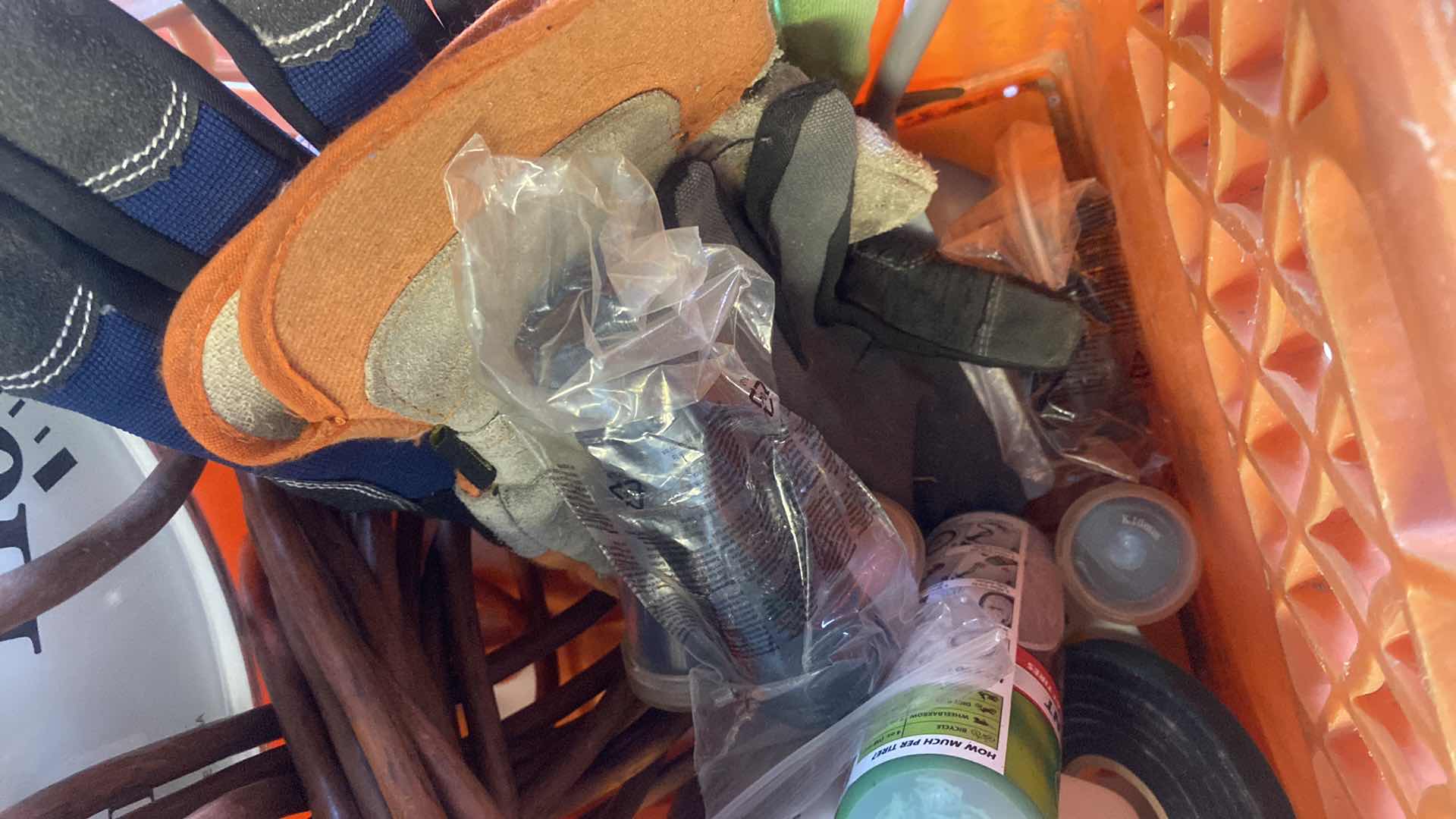 Photo 1 of CRATE WITH EXTENSION CORD, GARDENING & DUSK TO DAWN LIGHT BULB