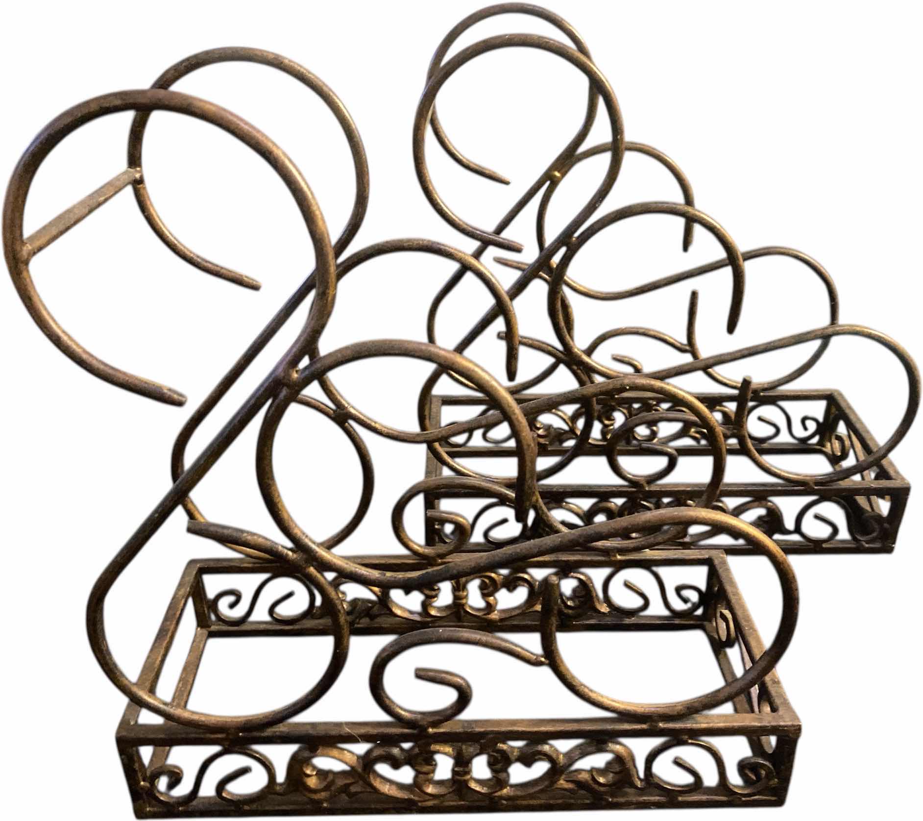 Photo 1 of PAIR OF IRON WINE HOLDERS