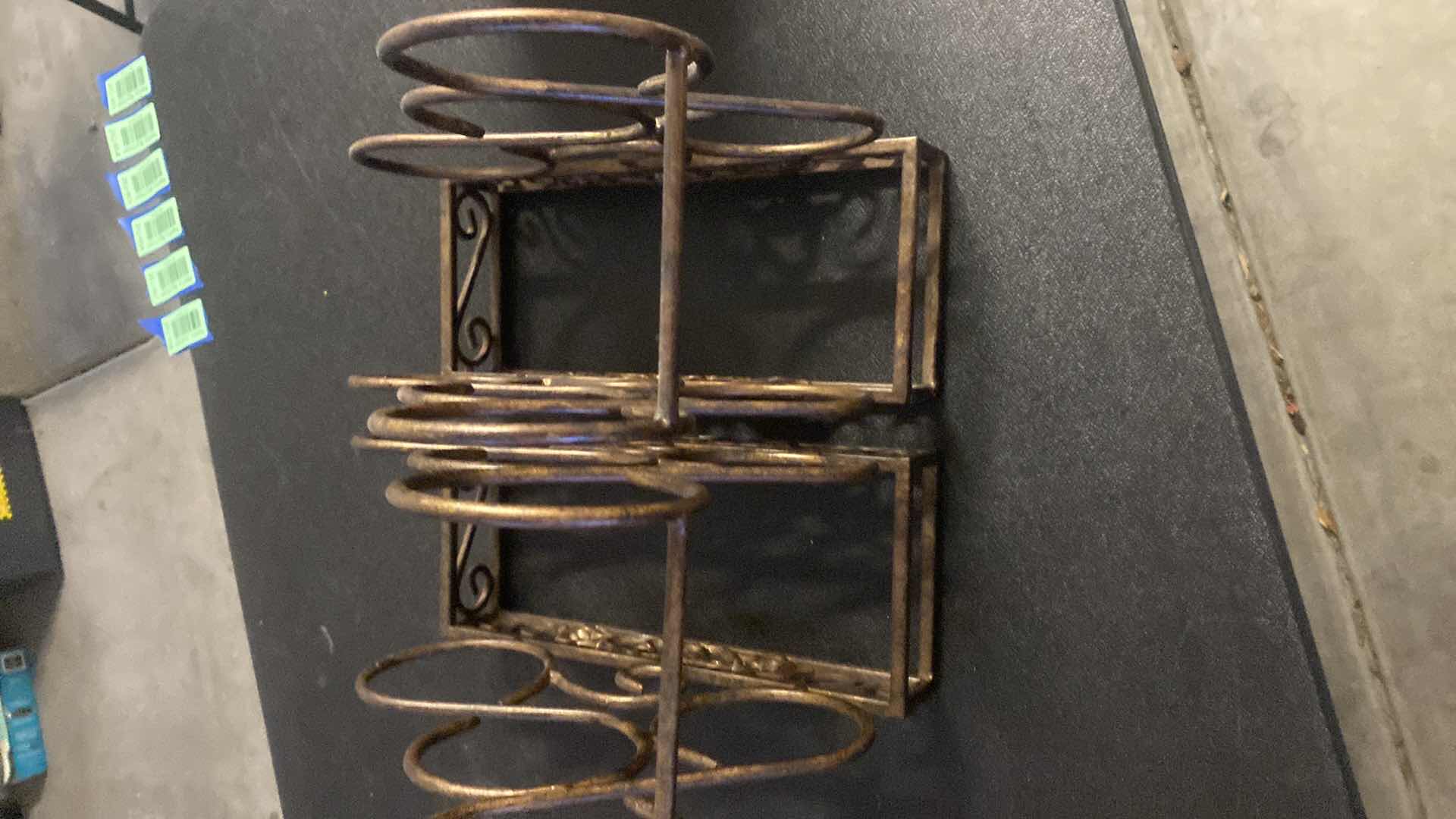 Photo 1 of PAIR OF IRON WINE HOLDERS