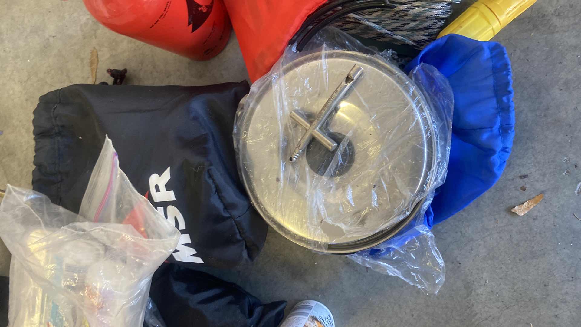 Photo 1 of 2 LARGE BACKPACKS & HIKING SUPPLIES IN TOTE