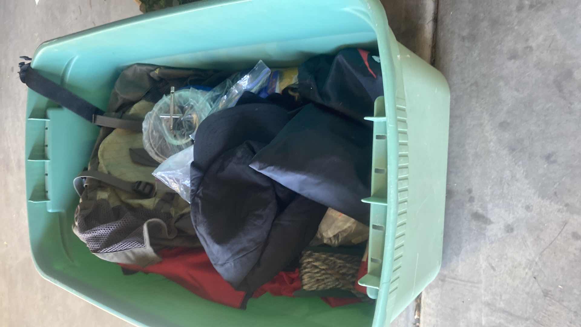 Photo 1 of 2 LARGE BACKPACKS & HIKING SUPPLIES IN TOTE