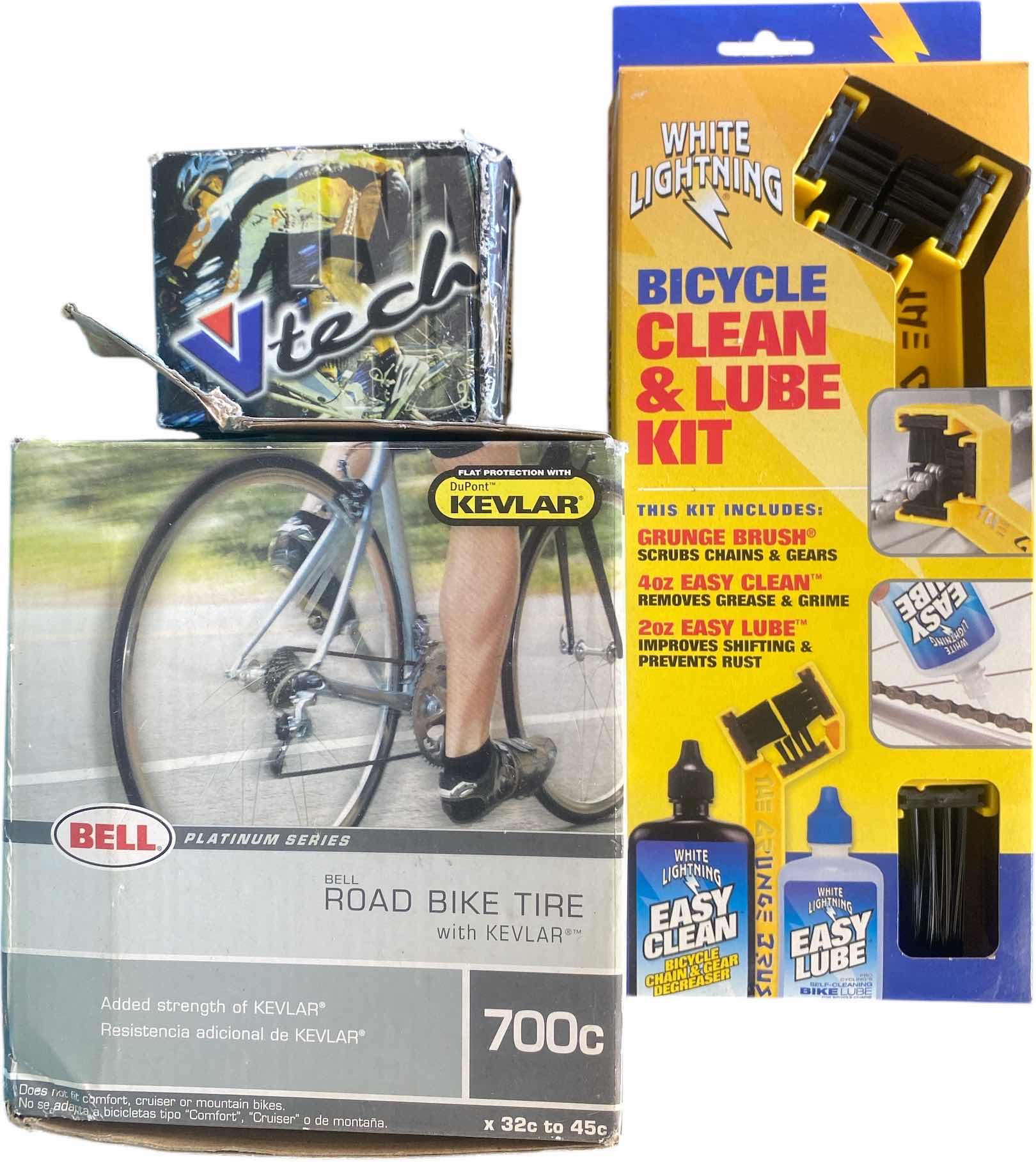 Photo 1 of 3 BICYCLE PARTS - TIRE TUBE & CLEAN LUBE  KIT