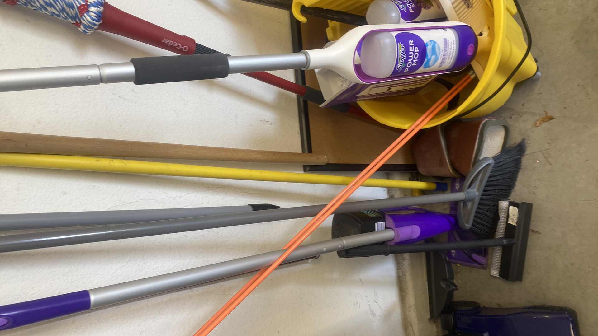 Photo 1 of CLEANING SUPPLIES - MOPS BROOMS BUCKET & MORE