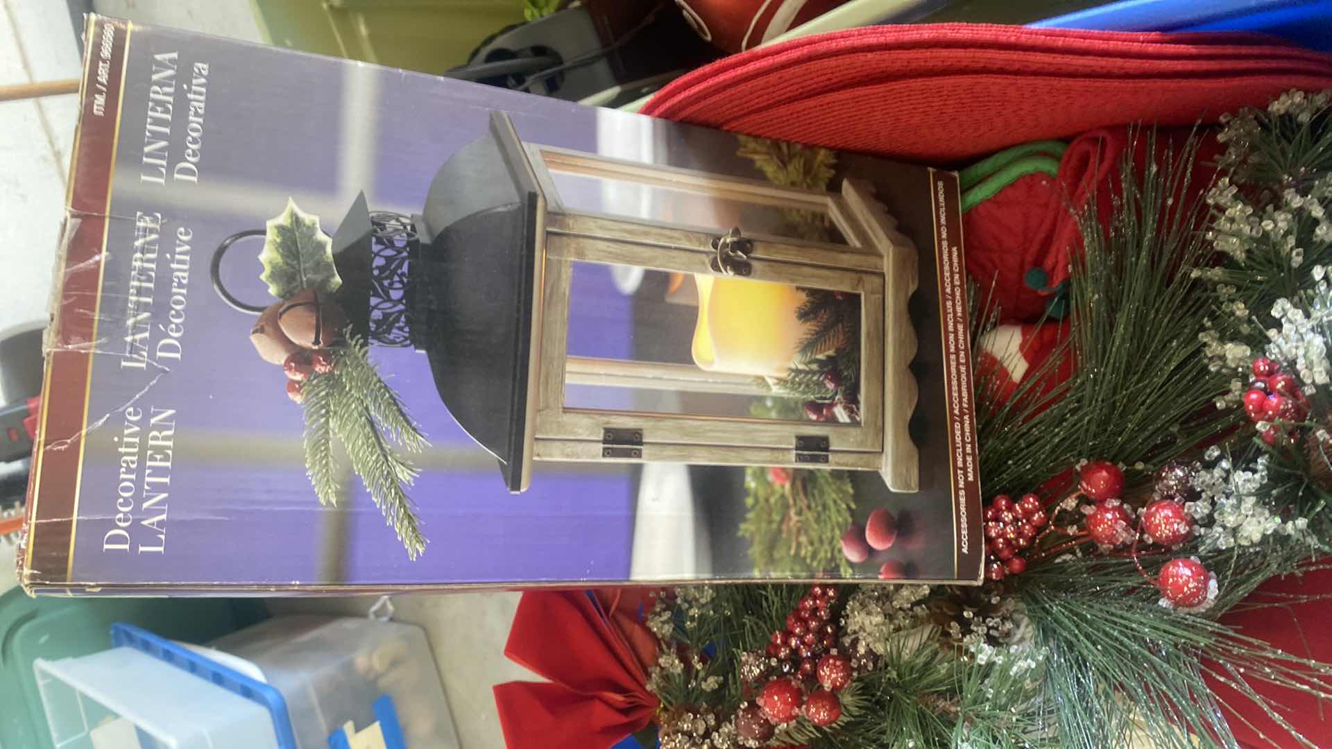 Photo 1 of 2 TOTES & 1 BOX CHRISTMAS DECORATIONS