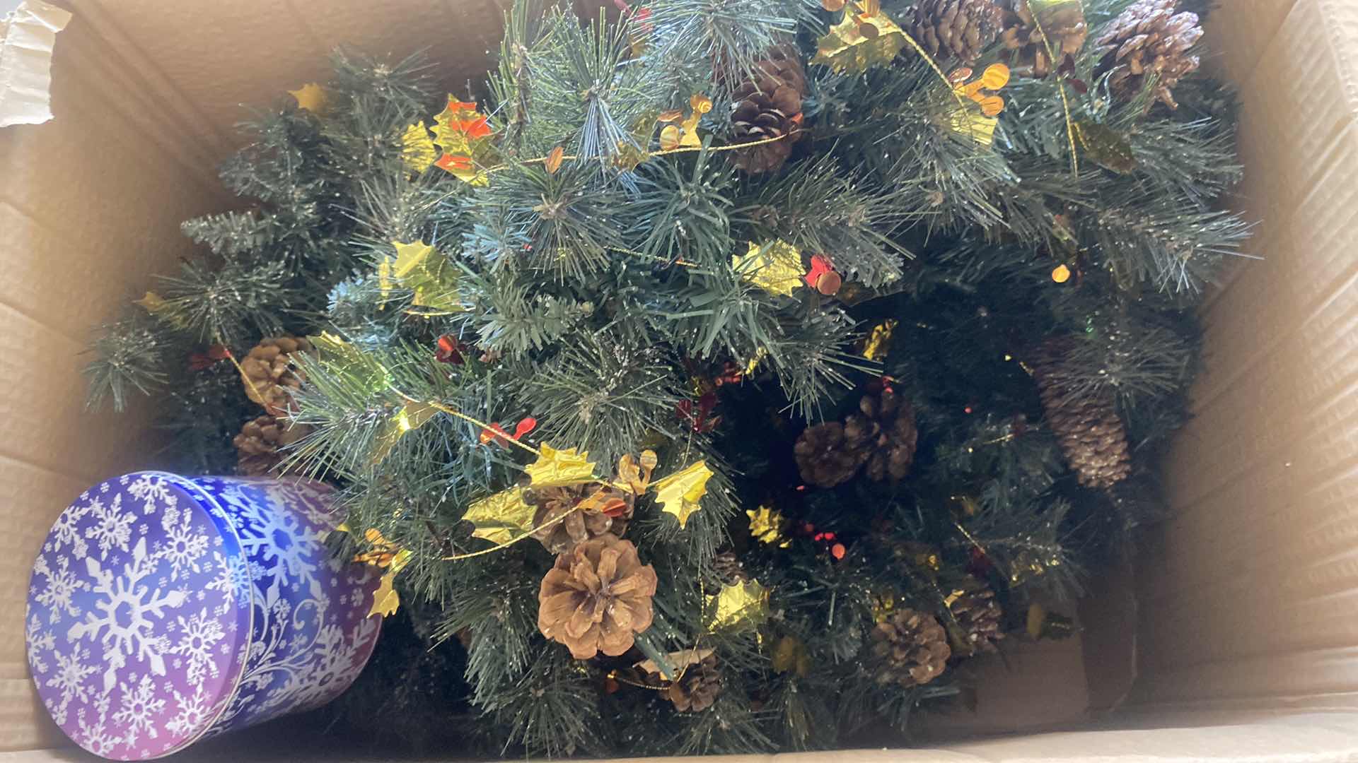 Photo 1 of 2 TOTES & 1 BOX CHRISTMAS DECORATIONS