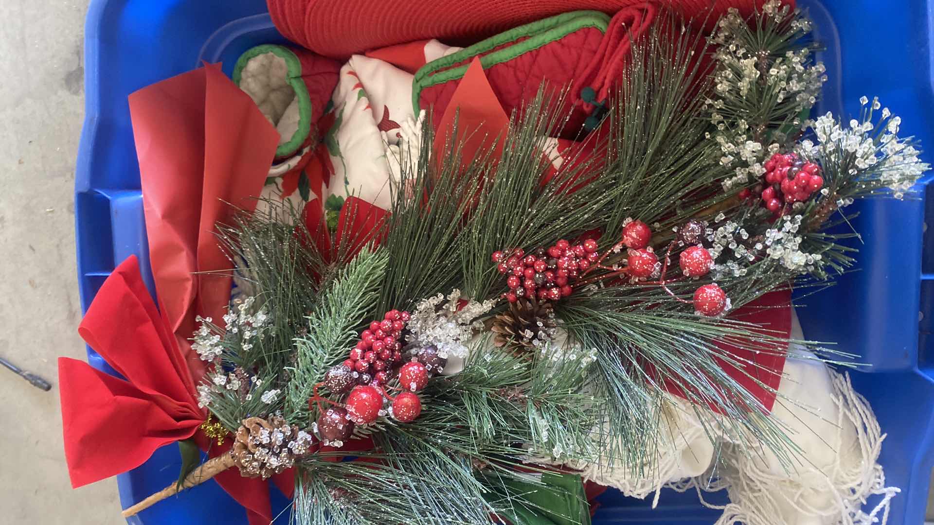 Photo 1 of 2 TOTES & 1 BOX CHRISTMAS DECORATIONS