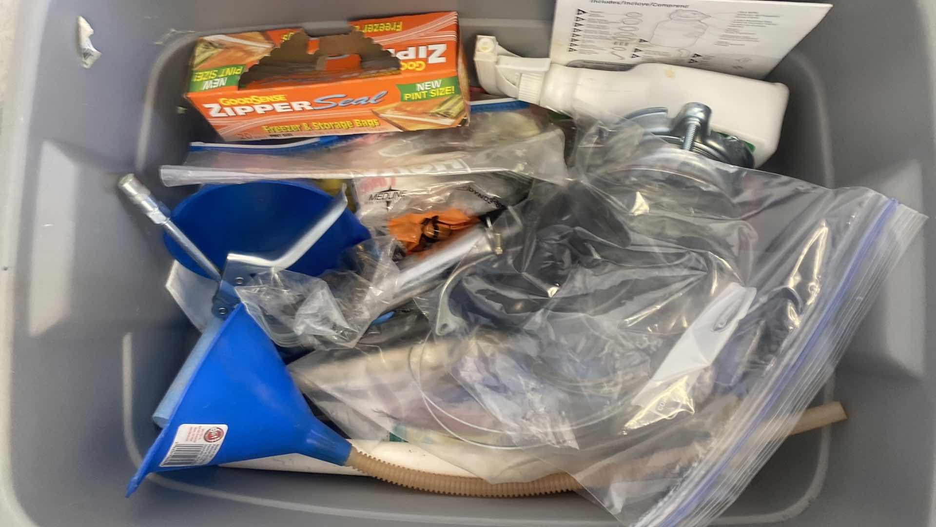 Photo 1 of 4 TOTES MISC GARAGE & HOUSEHOLD ITEMS