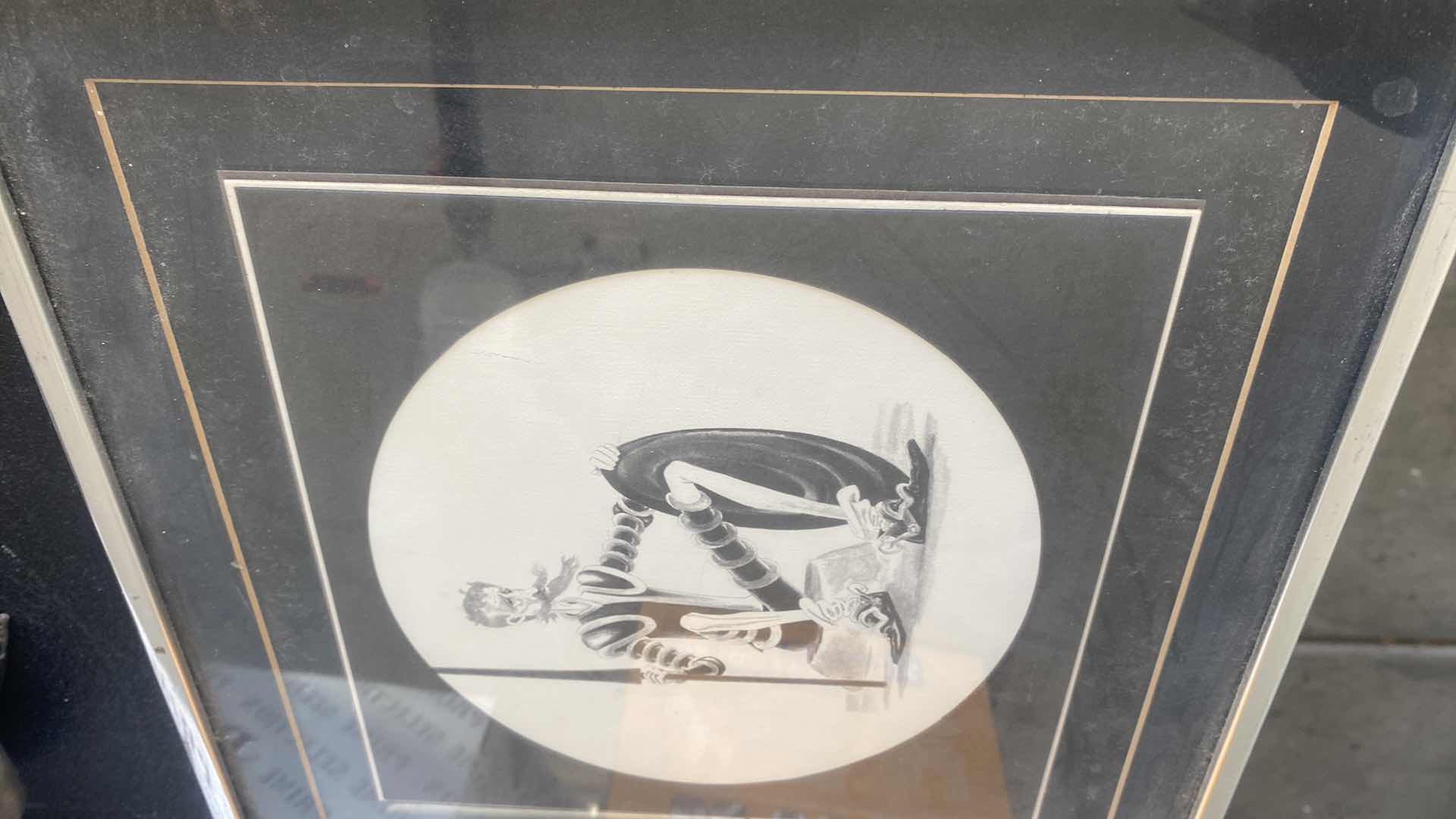 Photo 1 of FRAMED DRAWING IF DON QUIOTE ARTWORK 12” x 12”