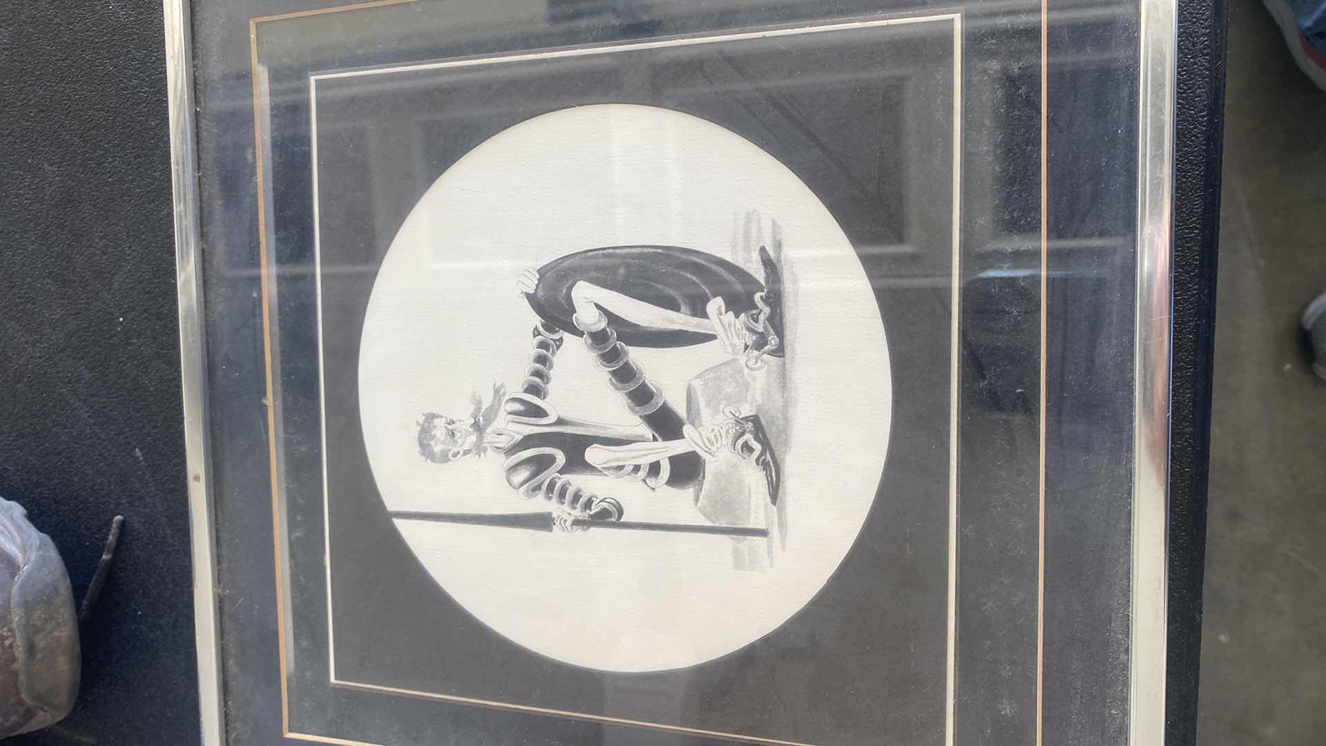 Photo 1 of FRAMED DRAWING IF DON QUIOTE ARTWORK 12” x 12”